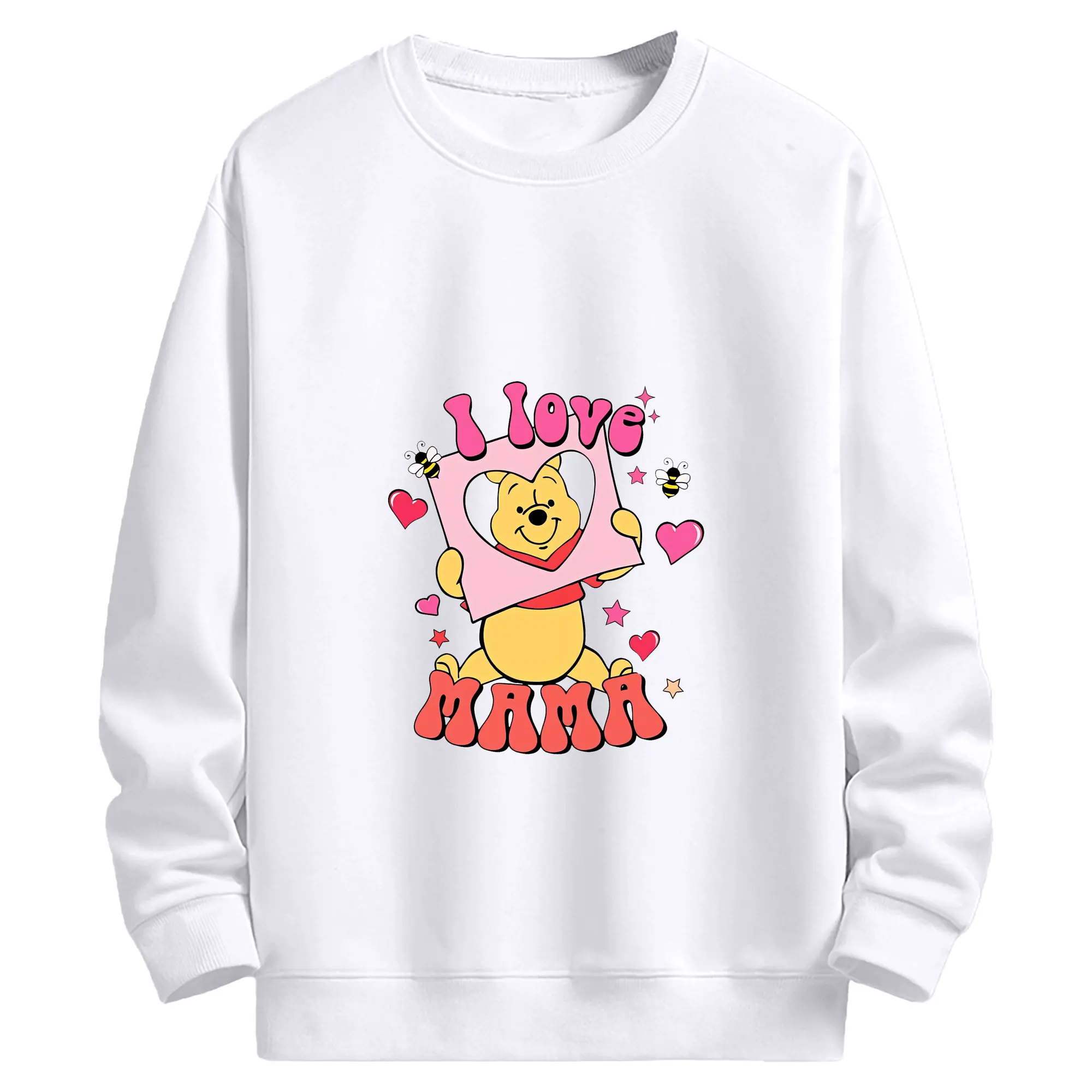 プーさん グッズ くまのプーさん - 高品質 クルーネック スウェット ・ コットン59％ ポリエステル41％ ・ ユニセックス 長袖 トレーナー ・ カジュアル デイリー スポーツ 散歩用