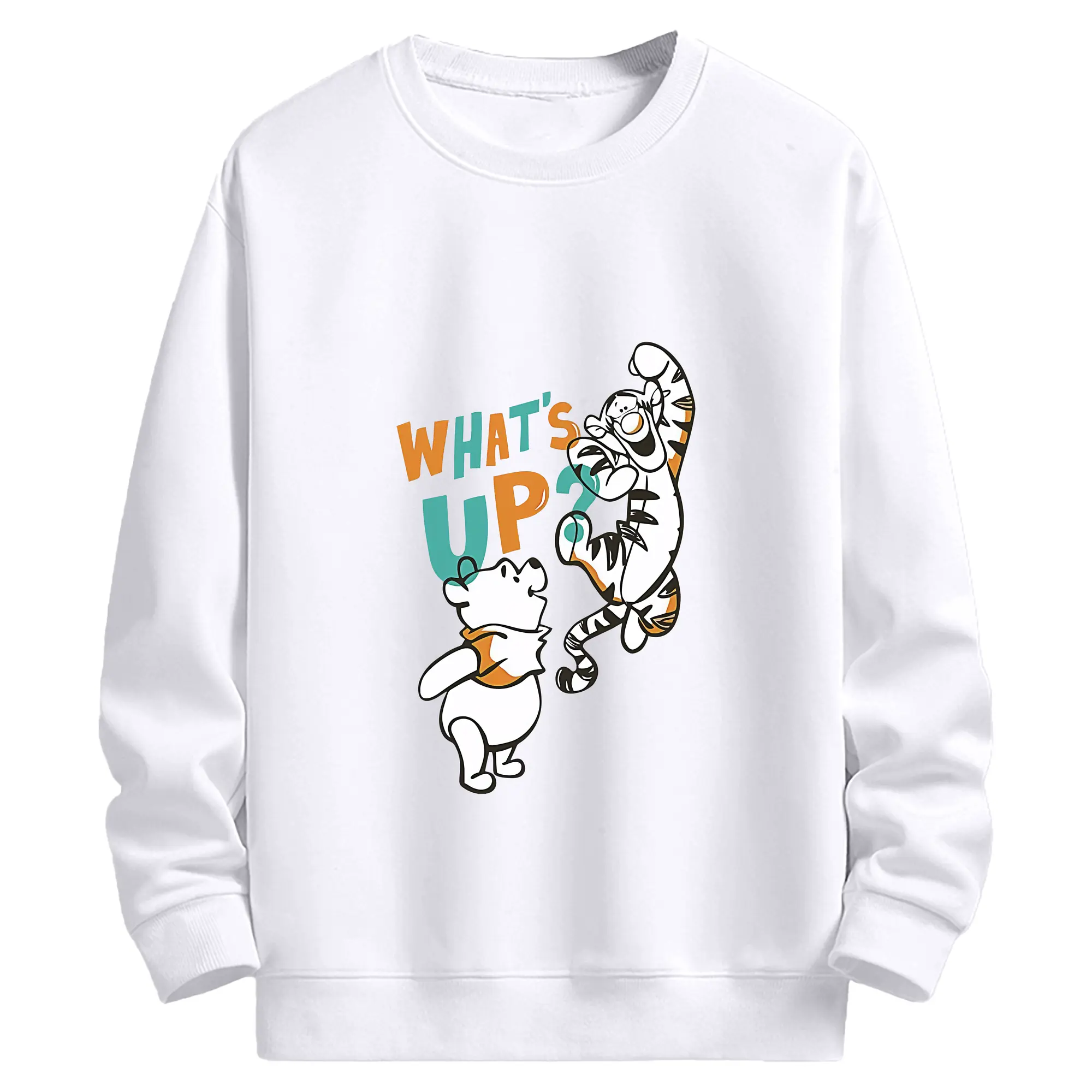 プーさん グッズ くまのプーさん - 高品質 クルーネック スウェット ・ コットン59％ ポリエステル41％ ・ ユニセックス 長袖 トレーナー ・ カジュアル デイリー スポーツ 散歩用