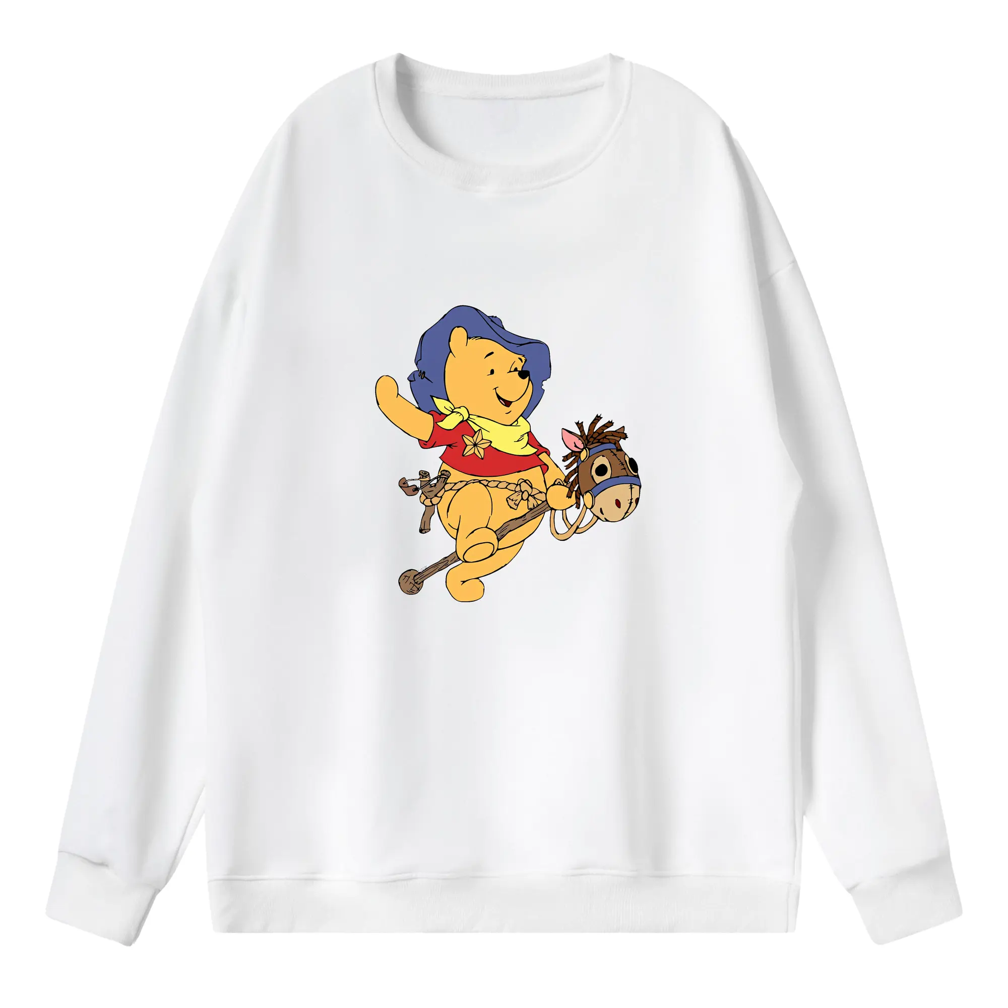 プーさん グッズ くまのプーさん - 薄手 クルーネック スウェット 裏毛260g · ポリエステル 春秋向け カジュアル 男女兼用 · トレーナー デイリー スポーツ 散歩に最適