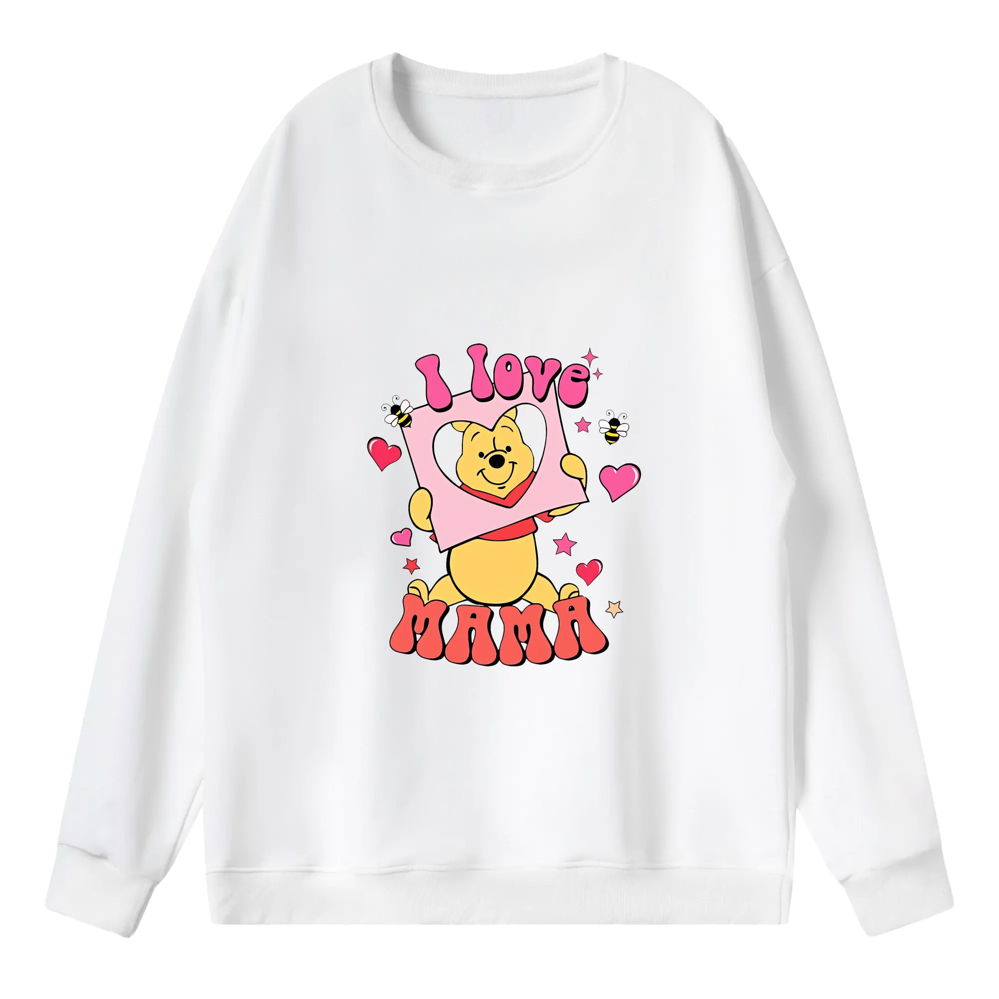 プーさん グッズ くまのプーさん - 薄手 クルーネック スウェット 裏毛260g · ポリエステル 春秋向け カジュアル 男女兼用 · トレーナー デイリー スポーツ 散歩に最適