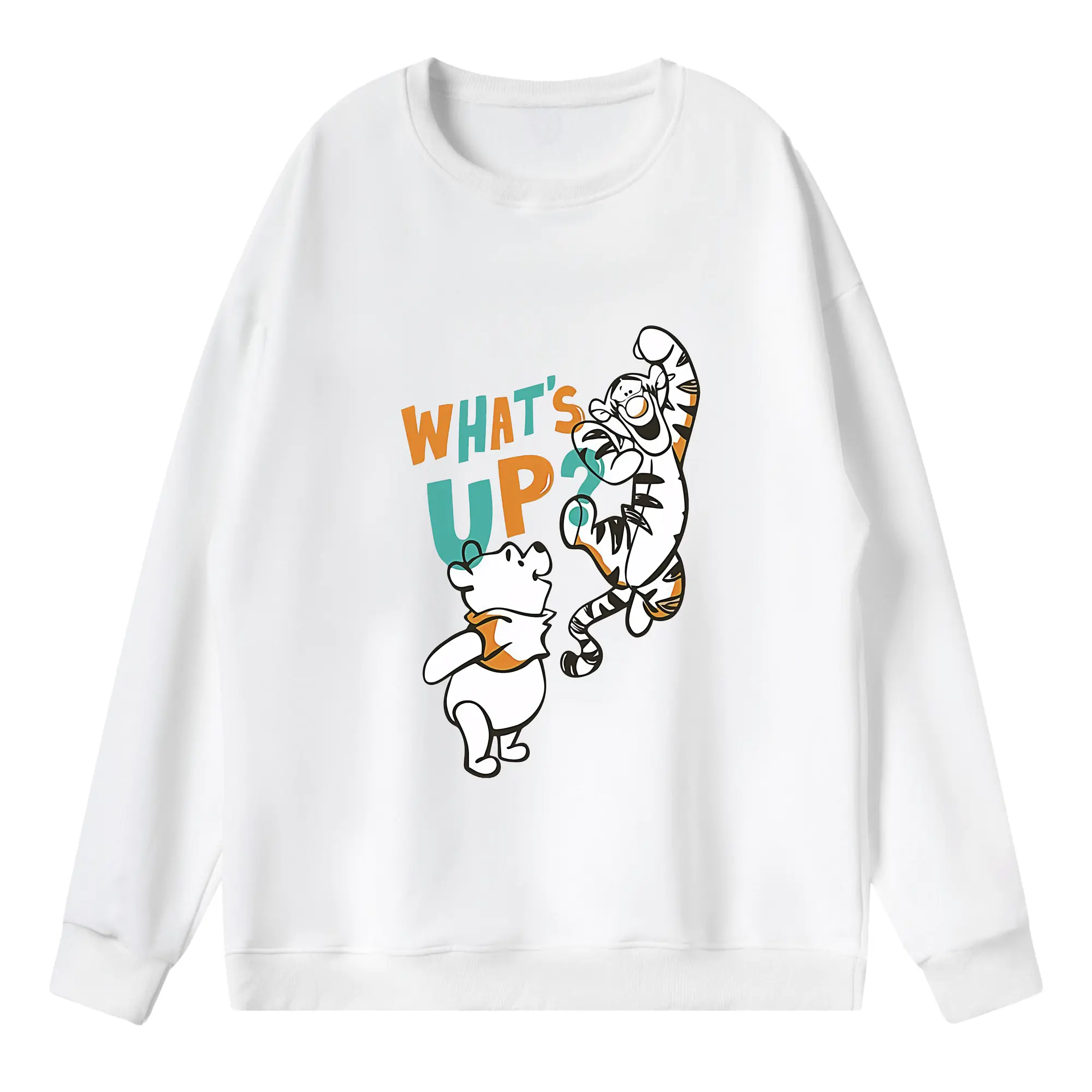 プーさん グッズ くまのプーさん - 薄手 クルーネック スウェット 裏毛260g · ポリエステル 春秋向け カジュアル 男女兼用 · トレーナー デイリー スポーツ 散歩に最適