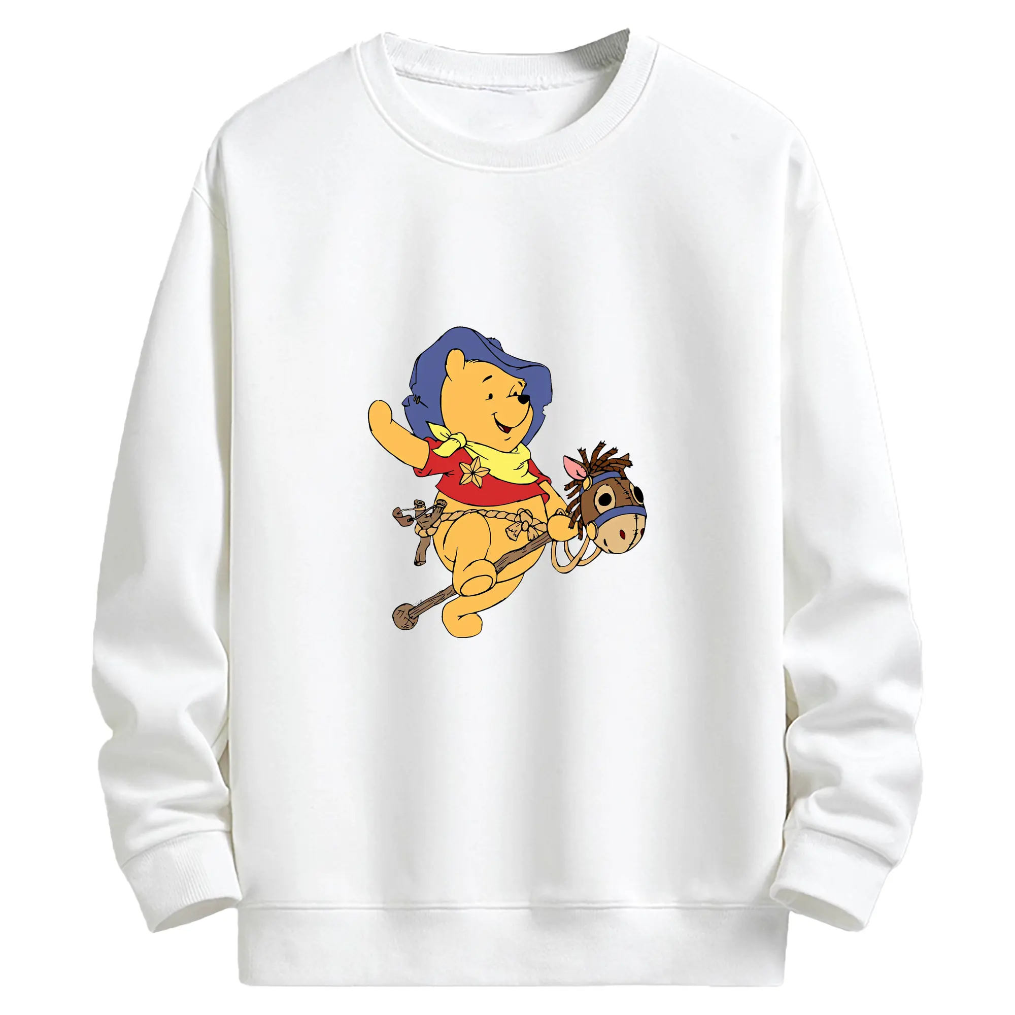 プーさん グッズ くまのプーさん - キッズ クルーネックスウェットシャツ ・ フロントプリント ・ 綿80％ ポリエステル20％ ・ 快適 通学 スポーツ 日常使い お散歩用