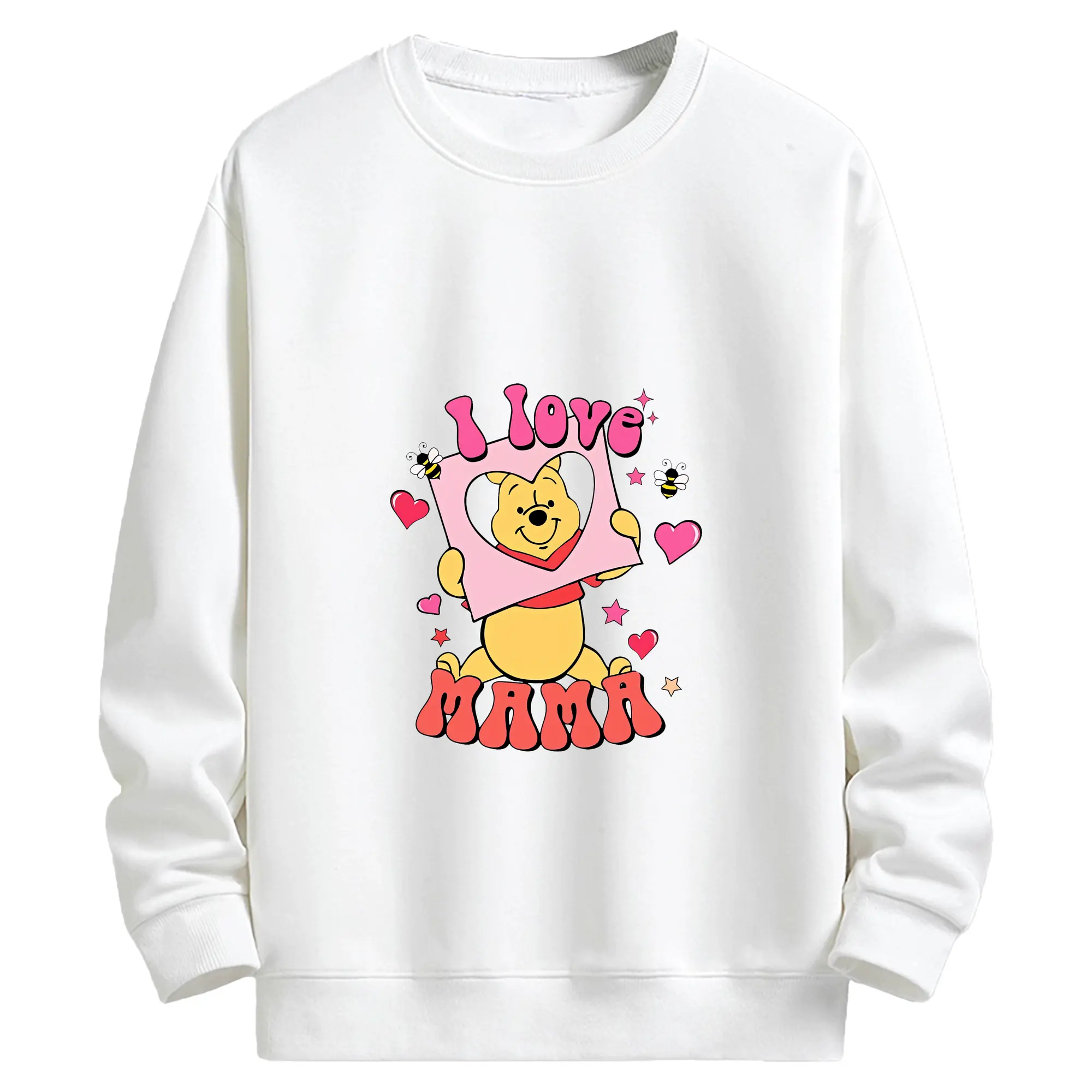 プーさん グッズ くまのプーさん - キッズ クルーネックスウェットシャツ ・ フロントプリント ・ 綿80％ ポリエステル20％ ・ 快適 通学 スポーツ 日常使い お散歩用