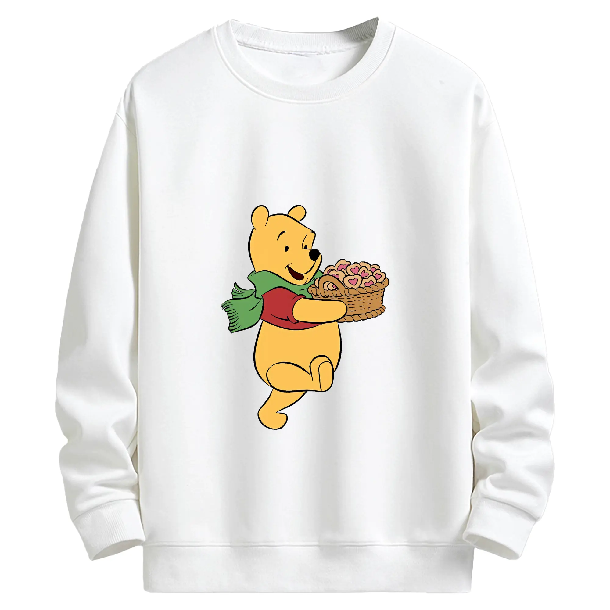 プーさん グッズ くまのプーさん - キッズ クルーネックスウェットシャツ ・ フロントプリント ・ 綿80％ ポリエステル20％ ・ 快適 通学 スポーツ 日常使い お散歩用