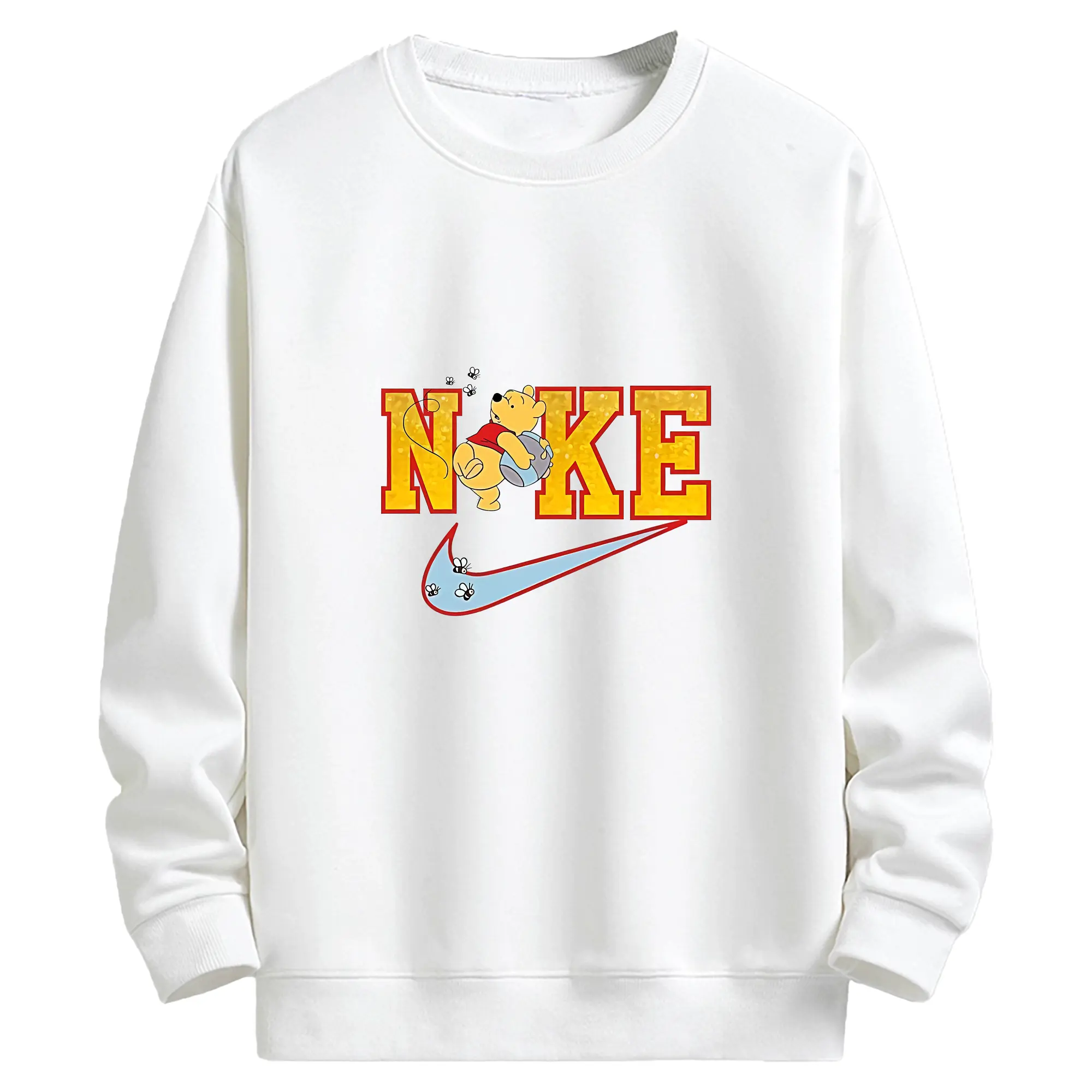 プーさん グッズ くまのプーさん - キッズ クルーネックスウェットシャツ ・ フロントプリント ・ 綿80％ ポリエステル20％ ・ 快適 通学 スポーツ 日常使い お散歩用