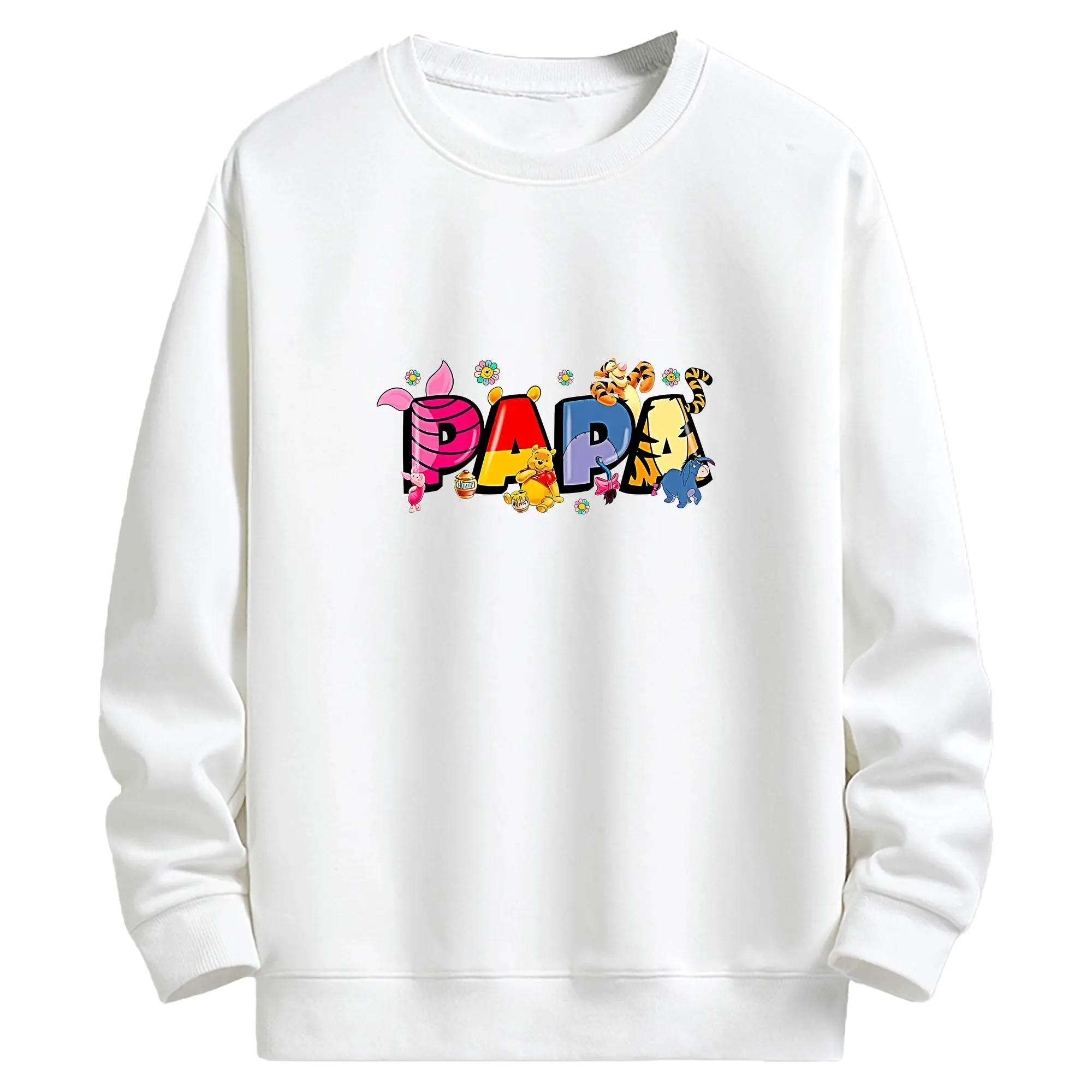 プーさん グッズ くまのプーさん - キッズ クルーネックスウェットシャツ ・ フロントプリント ・ 綿80％ ポリエステル20％ ・ 快適 通学 スポーツ 日常使い お散歩用