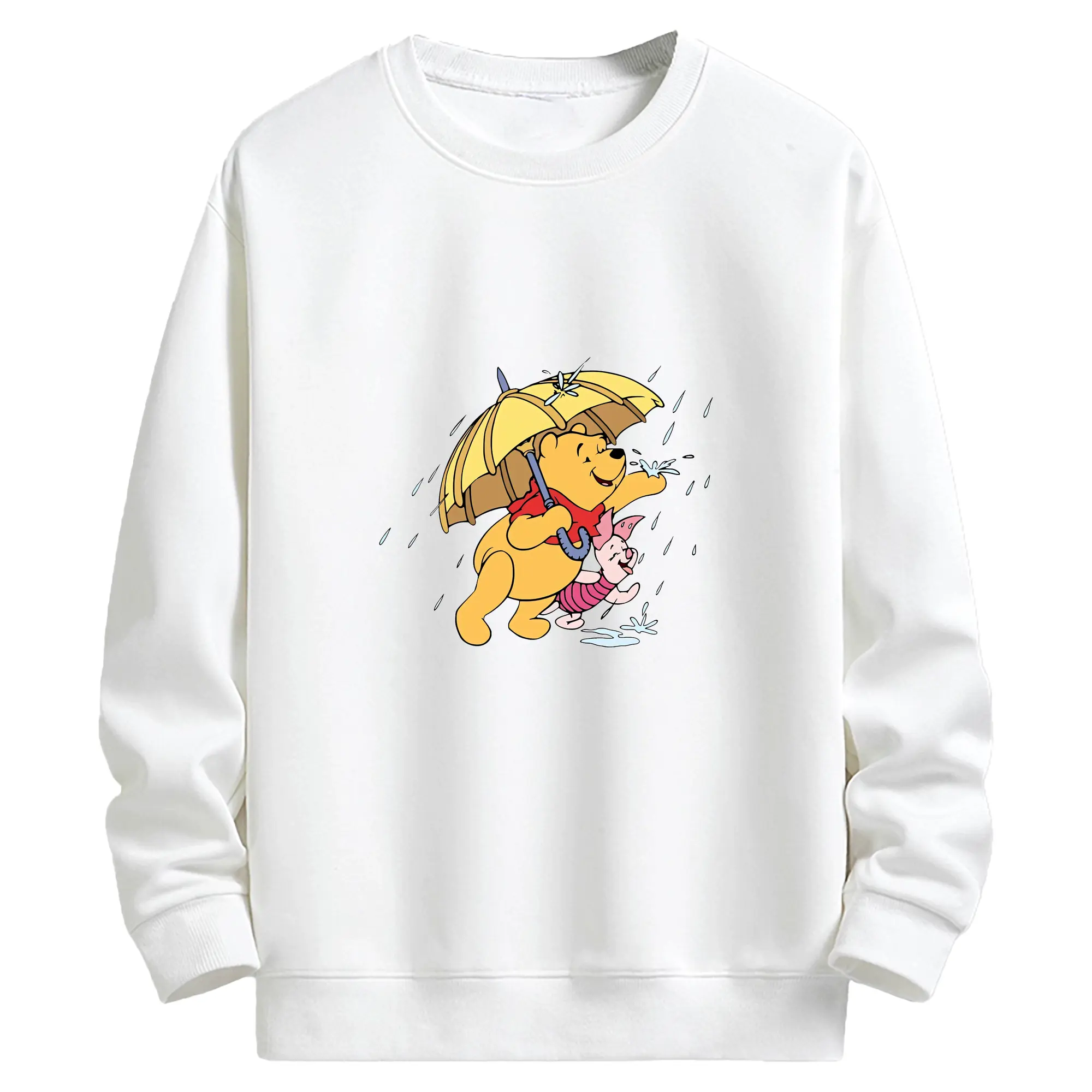 プーさん グッズ くまのプーさん - キッズ クルーネックスウェットシャツ ・ フロントプリント ・ 綿80％ ポリエステル20％ ・ 快適 通学 スポーツ 日常使い お散歩用