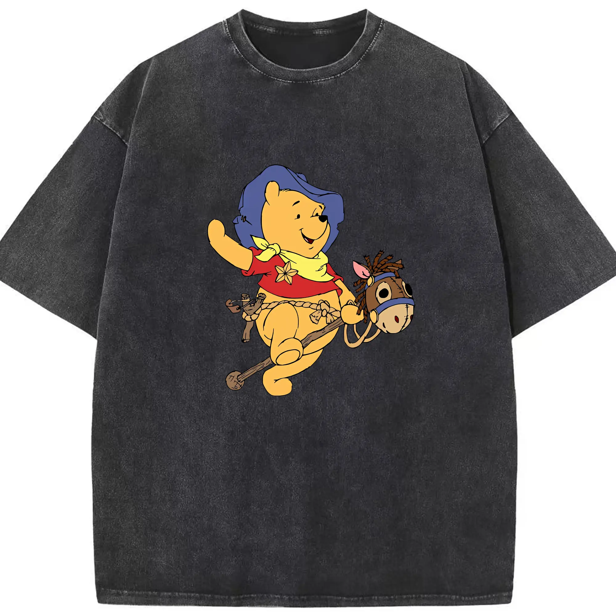 プーさん グッズ くまのプーさん - 綿100％ ヴィンテージ風 半袖Tシャツ ・ フロントプリント ・ 柔らか肌触り ・ 通気性 快適 ・ スポーツ カジュアル 外出用