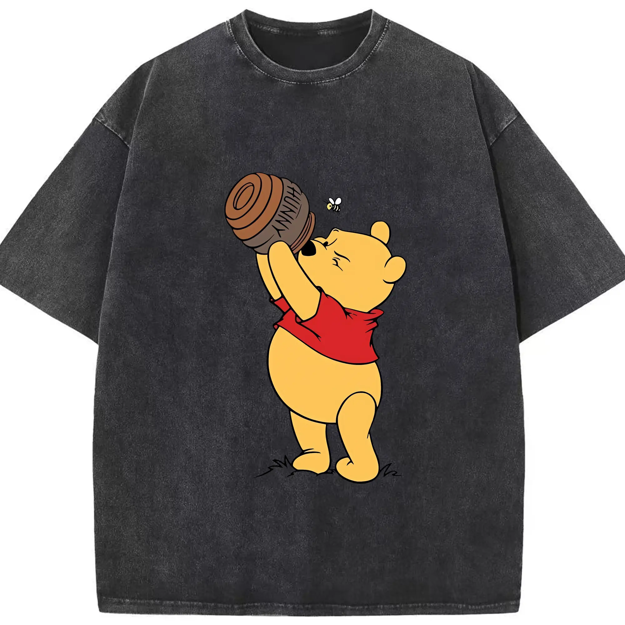 プーさん グッズ くまのプーさん - 綿100％ ヴィンテージ風 半袖Tシャツ ・ フロントプリント ・ 柔らか肌触り ・ 通気性 快適 ・ スポーツ カジュアル 外出用