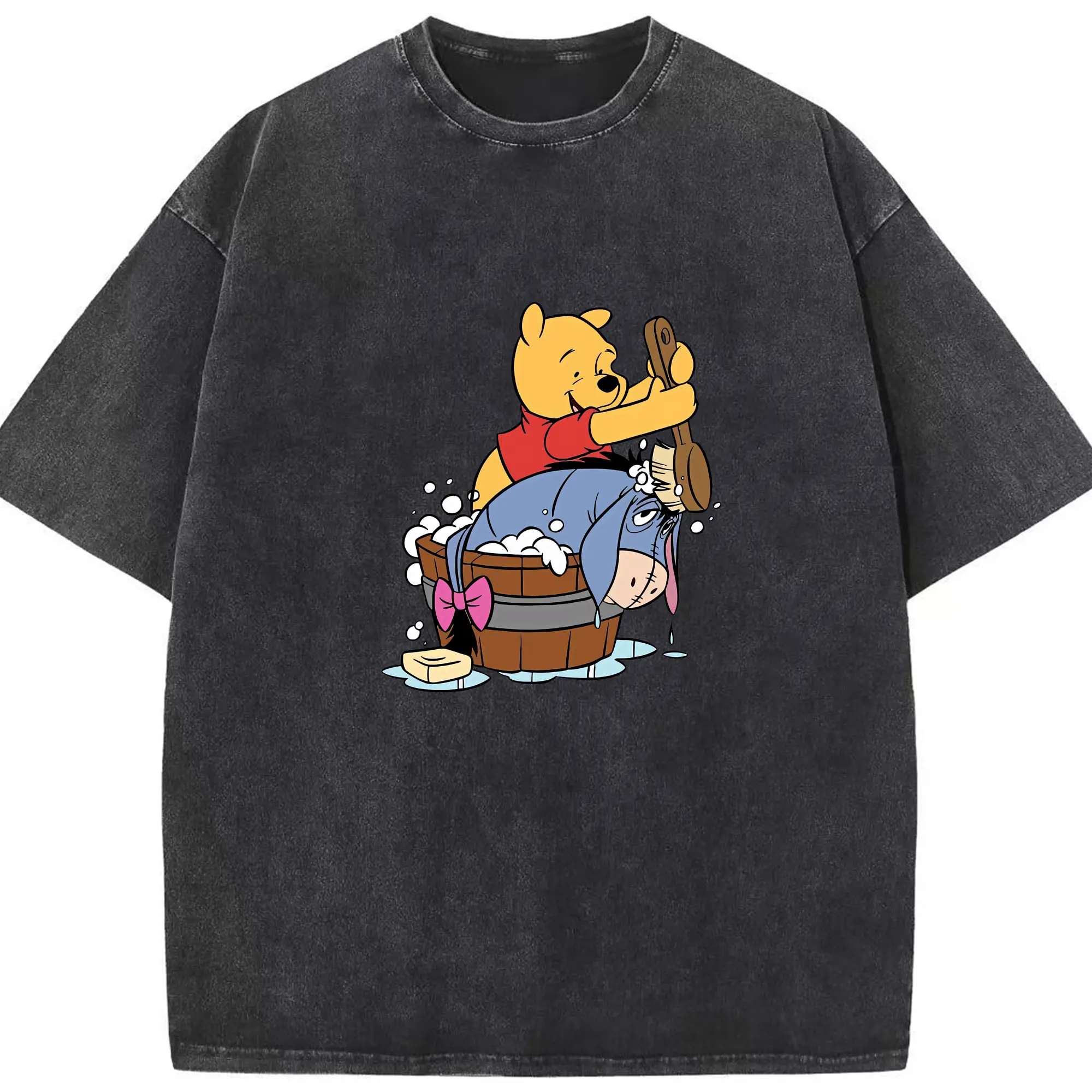 プーさん グッズ くまのプーさん - 綿100％ ヴィンテージ風 半袖Tシャツ ・ フロントプリント ・ 柔らか肌触り ・ 通気性 快適 ・ スポーツ カジュアル 外出用