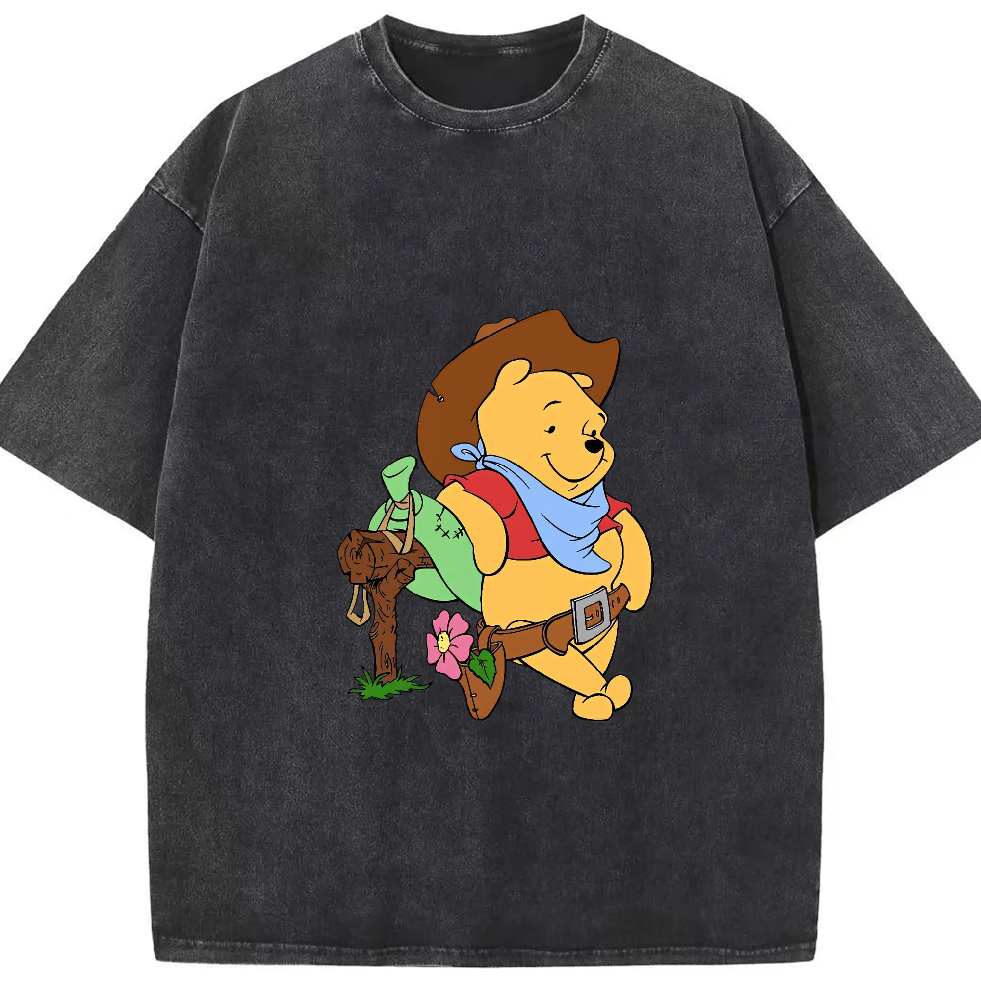 プーさん グッズ くまのプーさん - 綿100％ ヴィンテージ風 半袖Tシャツ ・ フロントプリント ・ 柔らか肌触り ・ 通気性 快適 ・ スポーツ カジュアル 外出用