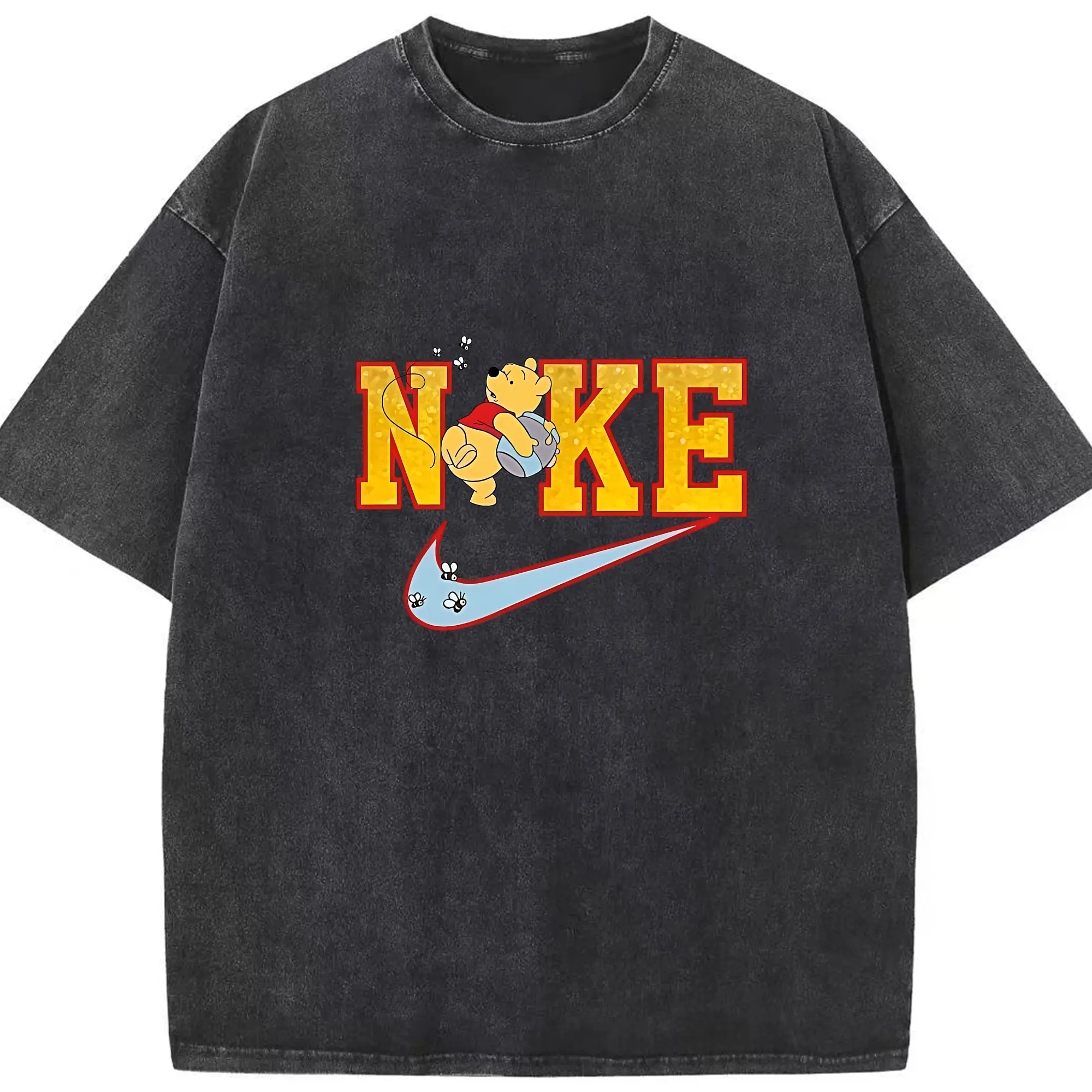 プーさん グッズ くまのプーさん - 綿100％ ヴィンテージ風 半袖Tシャツ ・ フロントプリント ・ 柔らか肌触り ・ 通気性 快適 ・ スポーツ カジュアル 外出用