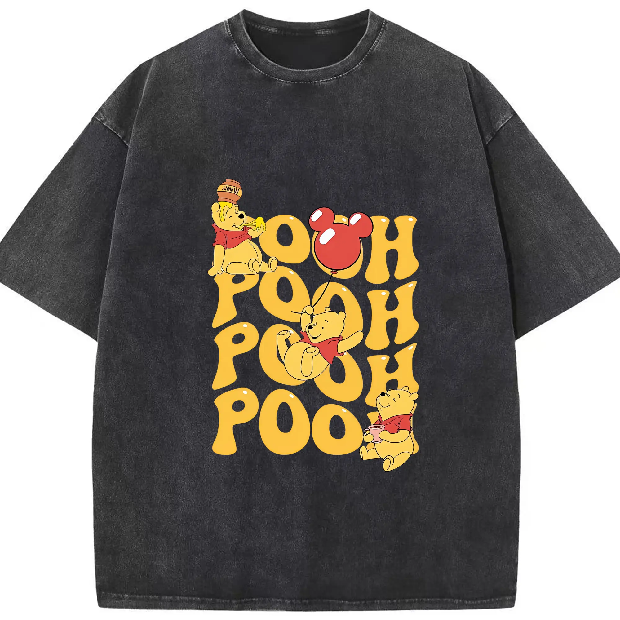 プーさん グッズ くまのプーさん - 綿100％ ヴィンテージ風 半袖Tシャツ ・ フロントプリント ・ 柔らか肌触り ・ 通気性 快適 ・ スポーツ カジュアル 外出用