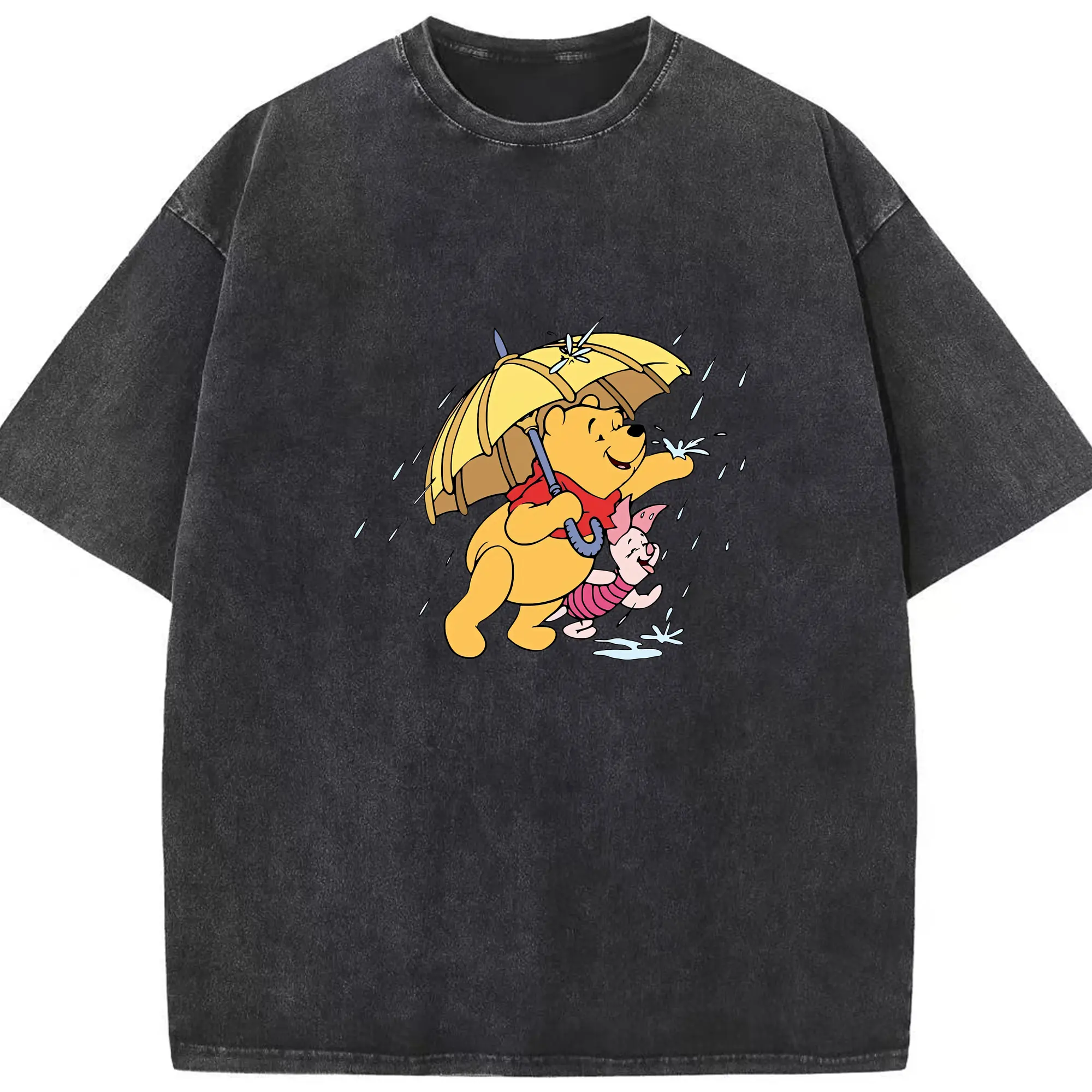 プーさん グッズ くまのプーさん - 綿100％ ヴィンテージ風 半袖Tシャツ ・ フロントプリント ・ 柔らか肌触り ・ 通気性 快適 ・ スポーツ カジュアル 外出用