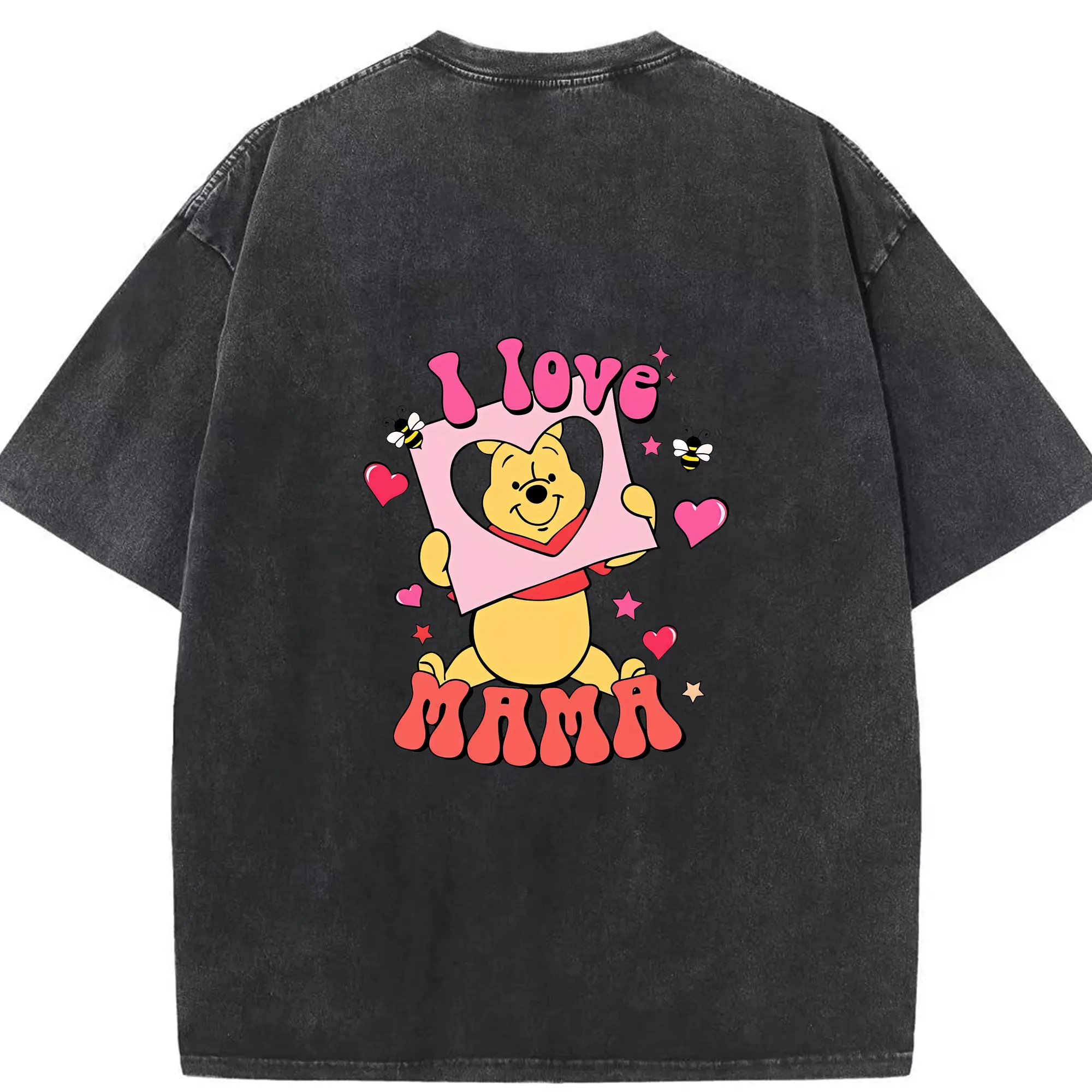 プーさん グッズ くまのプーさん - 綿100％ ヴィンテージ風 半袖Tシャツ ・ 背面プリント ・ 柔らか肌触り ・ 通気性 快適 ・ スポーツ カジュアル 外出用