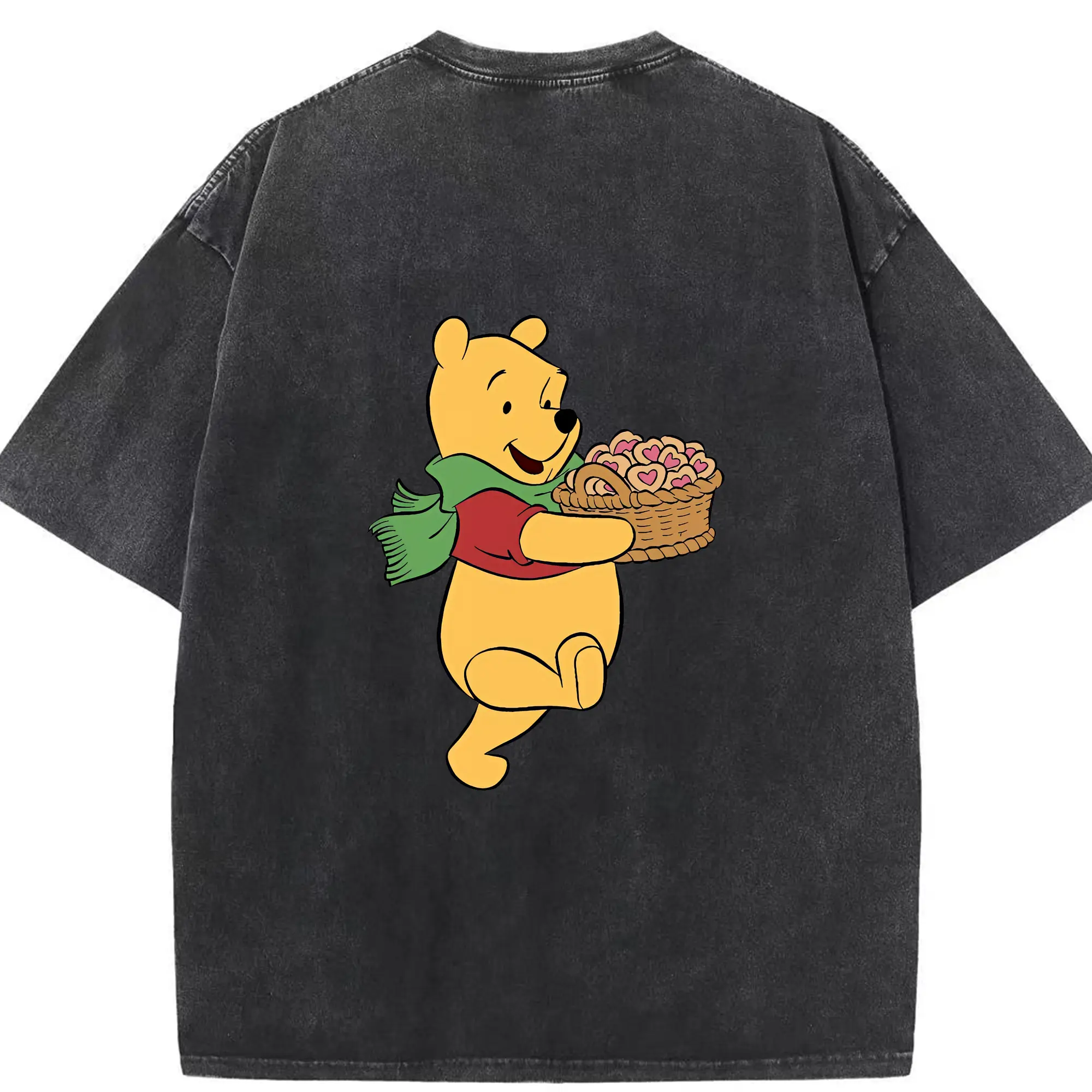 プーさん グッズ くまのプーさん - 綿100％ ヴィンテージ風 半袖Tシャツ ・ 背面プリント ・ 柔らか肌触り ・ 通気性 快適 ・ スポーツ カジュアル 外出用