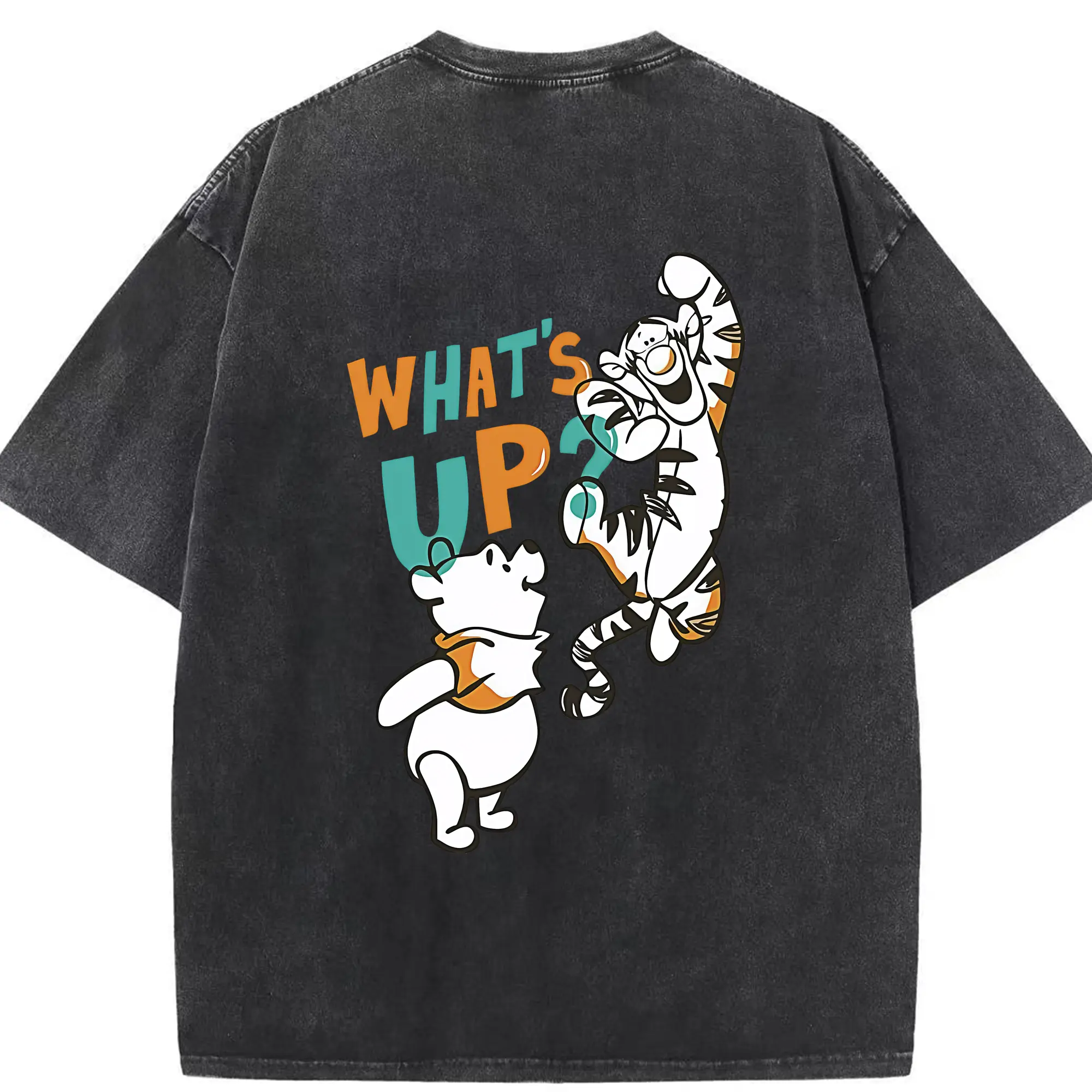 プーさん グッズ くまのプーさん - 綿100％ ヴィンテージ風 半袖Tシャツ ・ 背面プリント ・ 柔らか肌触り ・ 通気性 快適 ・ スポーツ カジュアル 外出用