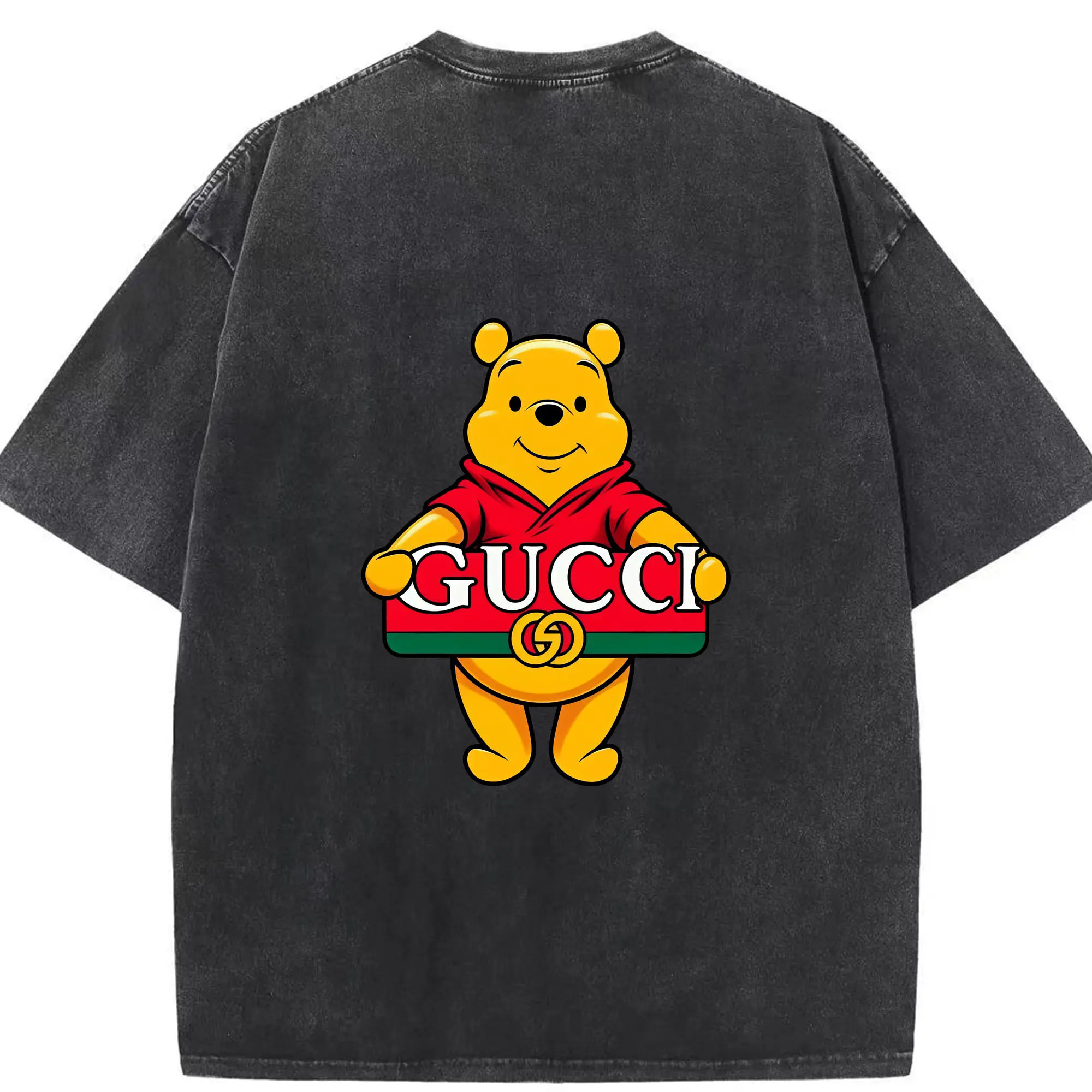 プーさん グッズ くまのプーさん - 綿100％ ヴィンテージ風 半袖Tシャツ ・ 背面プリント ・ 柔らか肌触り ・ 通気性 快適 ・ スポーツ カジュアル 外出用