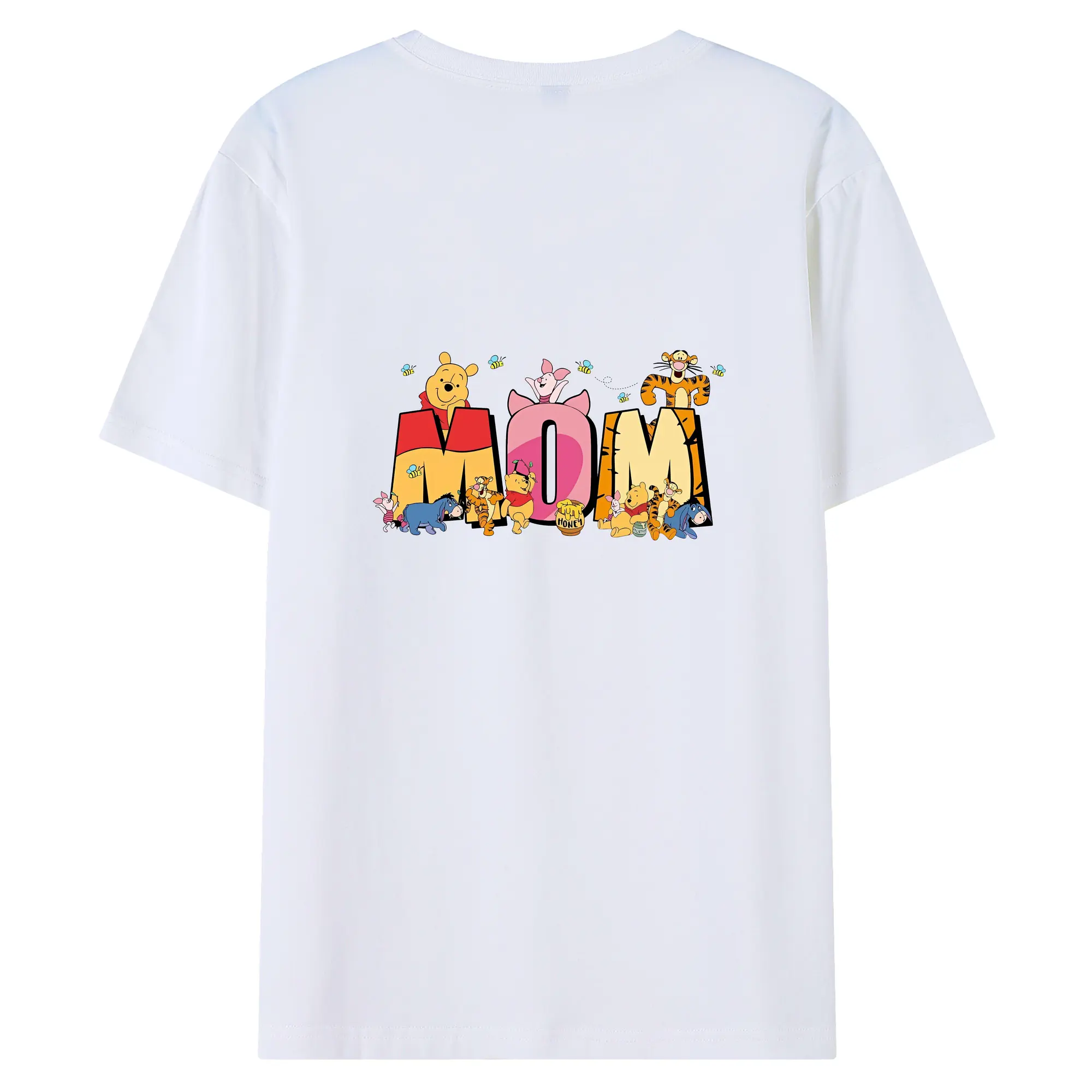 プーさん グッズ ピグレット - 綿100％ 半袖Tシャツ ・ バックプリント ・ 快適 通気性 ・ 日常使い 散歩 スポーツ用