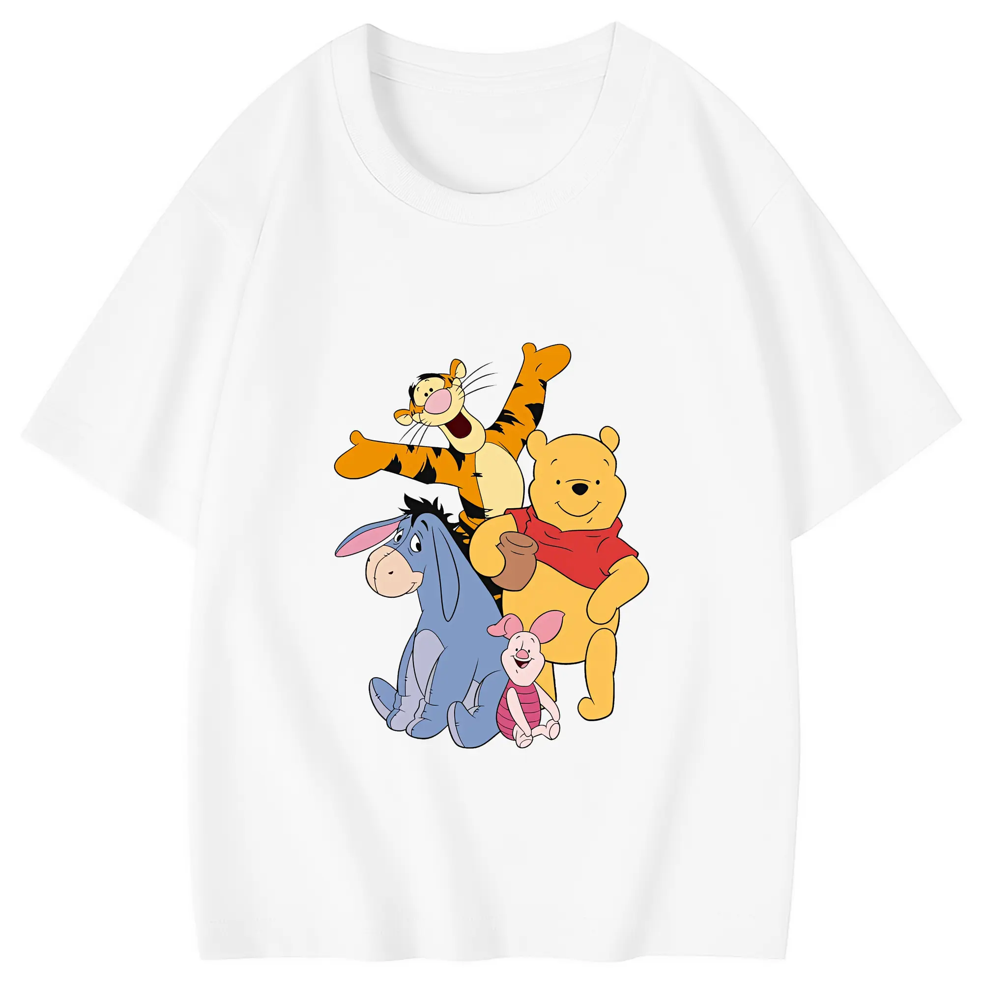 プーさん グッズ ピグレット - 綿100％ キッズTシャツ ・ フロントプリント ・ 快適 通気性 ・ スポーツ カジュアル 散歩用