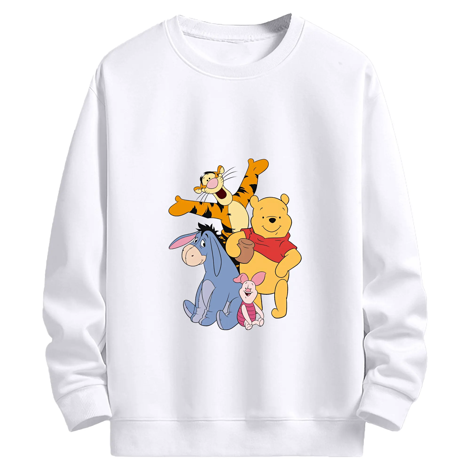 プーさん グッズ ピグレット - 高品質 クルーネック スウェット ・ コットン59％ ポリエステル41％ ・ ユニセックス 長袖 トレーナー ・ カジュアル デイリー スポーツ 散歩用
