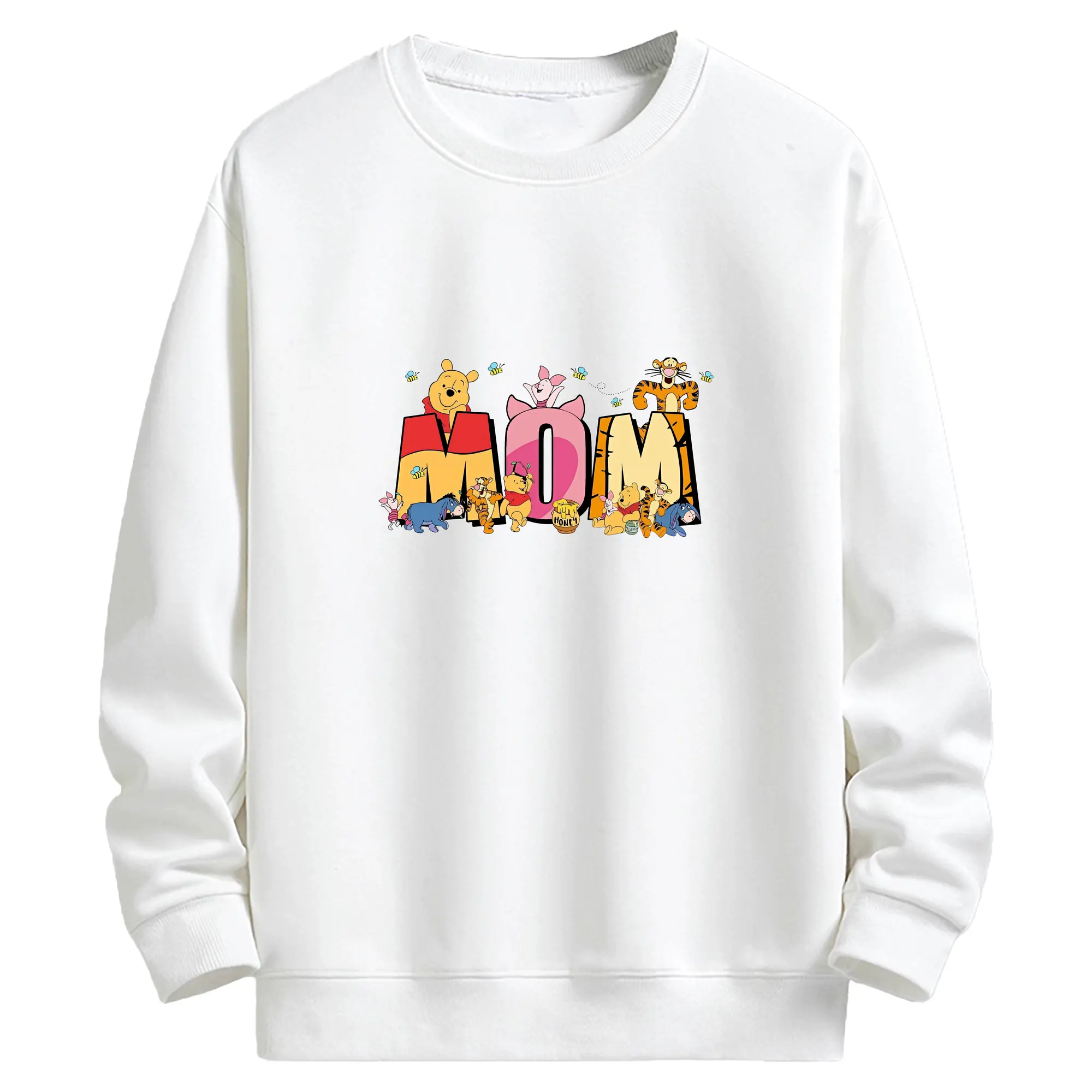 プーさん グッズ ピグレット - キッズ クルーネックスウェットシャツ ・ フロントプリント ・ 綿80％ ポリエステル20％ ・ 快適 通学 スポーツ 日常使い お散歩用