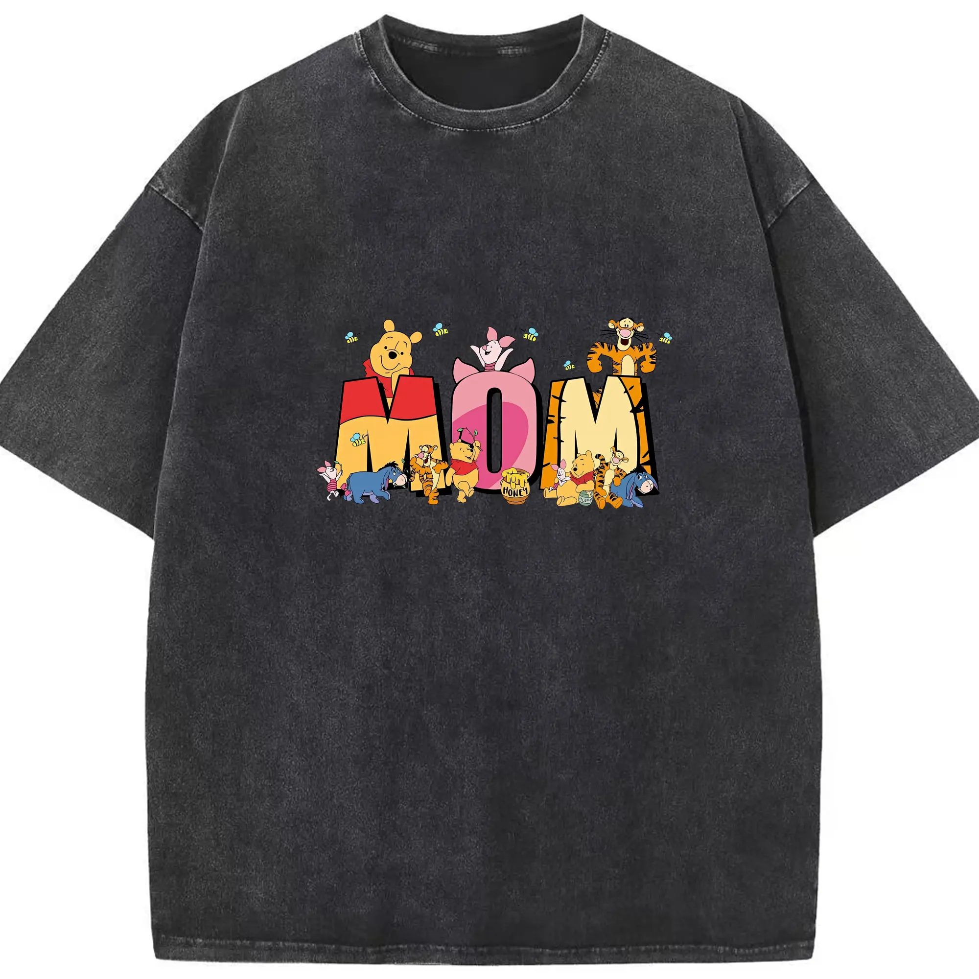 プーさん グッズ ピグレット - 綿100％ ヴィンテージ風 半袖Tシャツ ・ フロントプリント ・ 柔らか肌触り ・ 通気性 快適 ・ スポーツ カジュアル 外出用