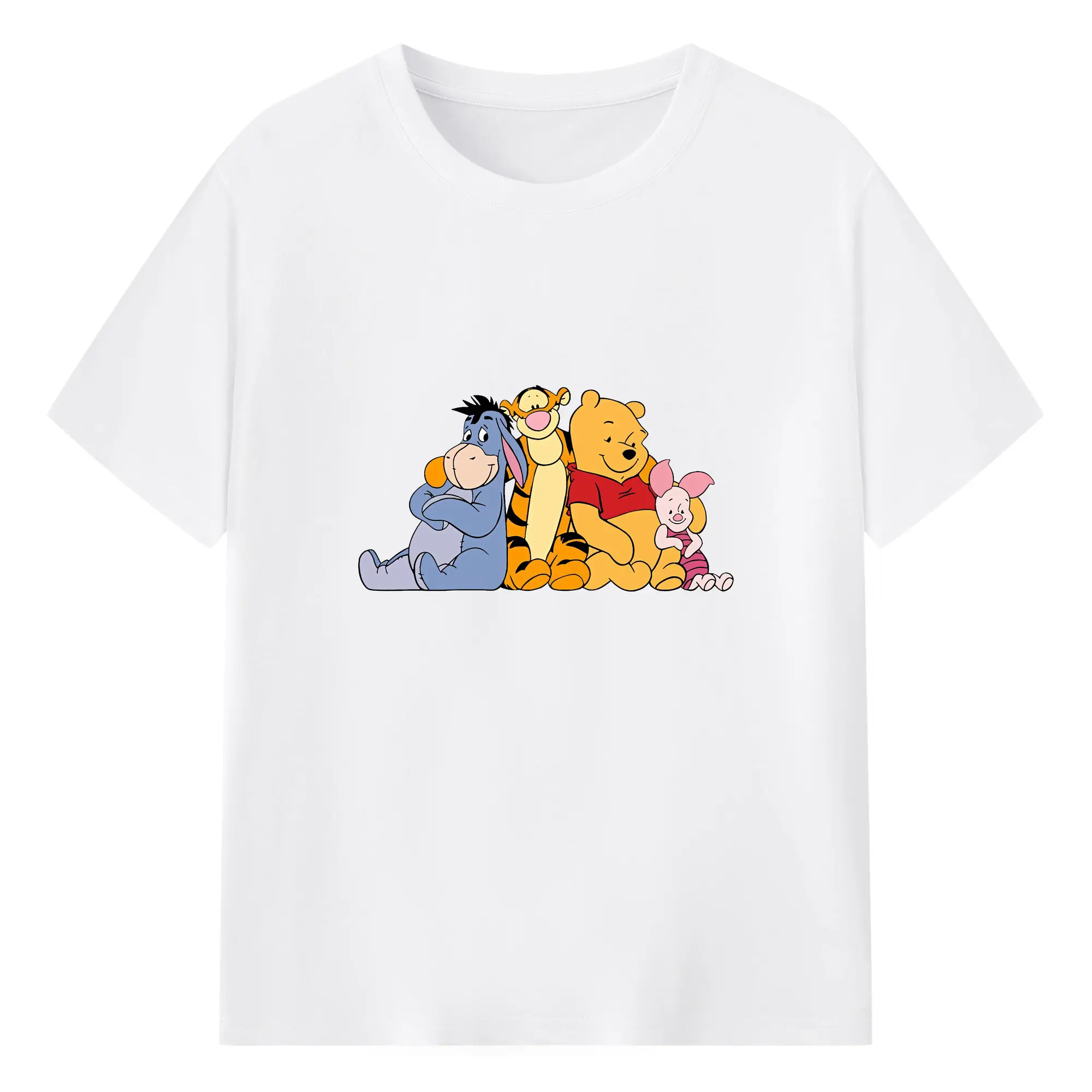 プーさん グッズ ティガー - 綿100％ 半袖Tシャツ ・ フロントプリント ・ 快適 通気性 ・ 日常使い 散歩 スポーツ用