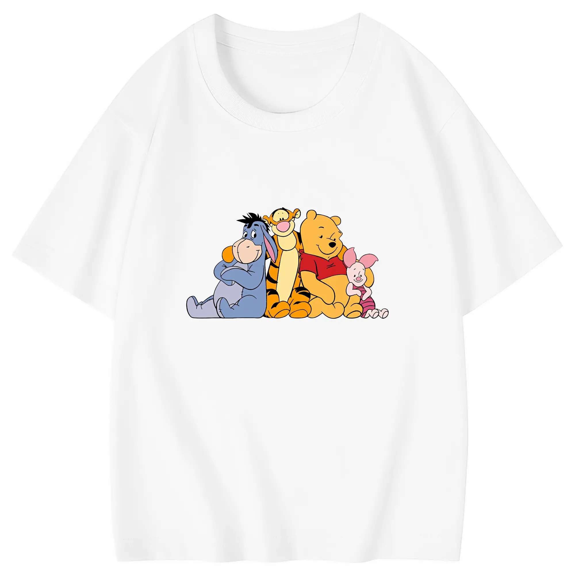 プーさん グッズ ティガー - 綿100％ キッズTシャツ ・ フロントプリント ・ 快適 通気性 ・ スポーツ カジュアル 散歩用