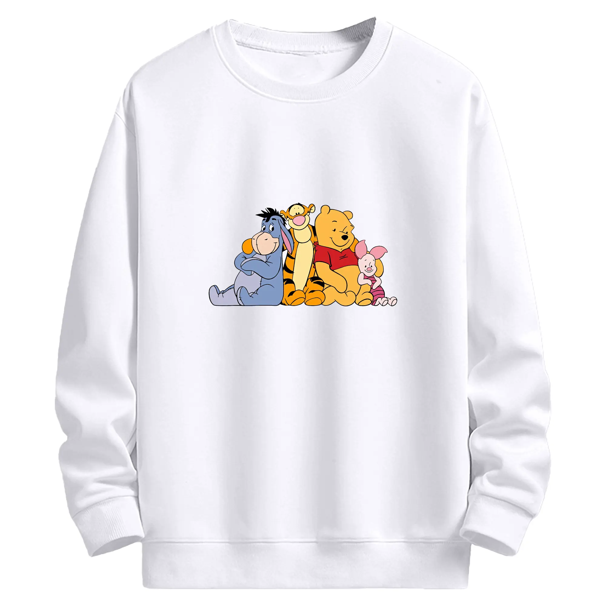 プーさん グッズ ティガー - 高品質 クルーネック スウェット ・ コットン59％ ポリエステル41％ ・ ユニセックス 長袖 トレーナー ・ カジュアル デイリー スポーツ 散歩用