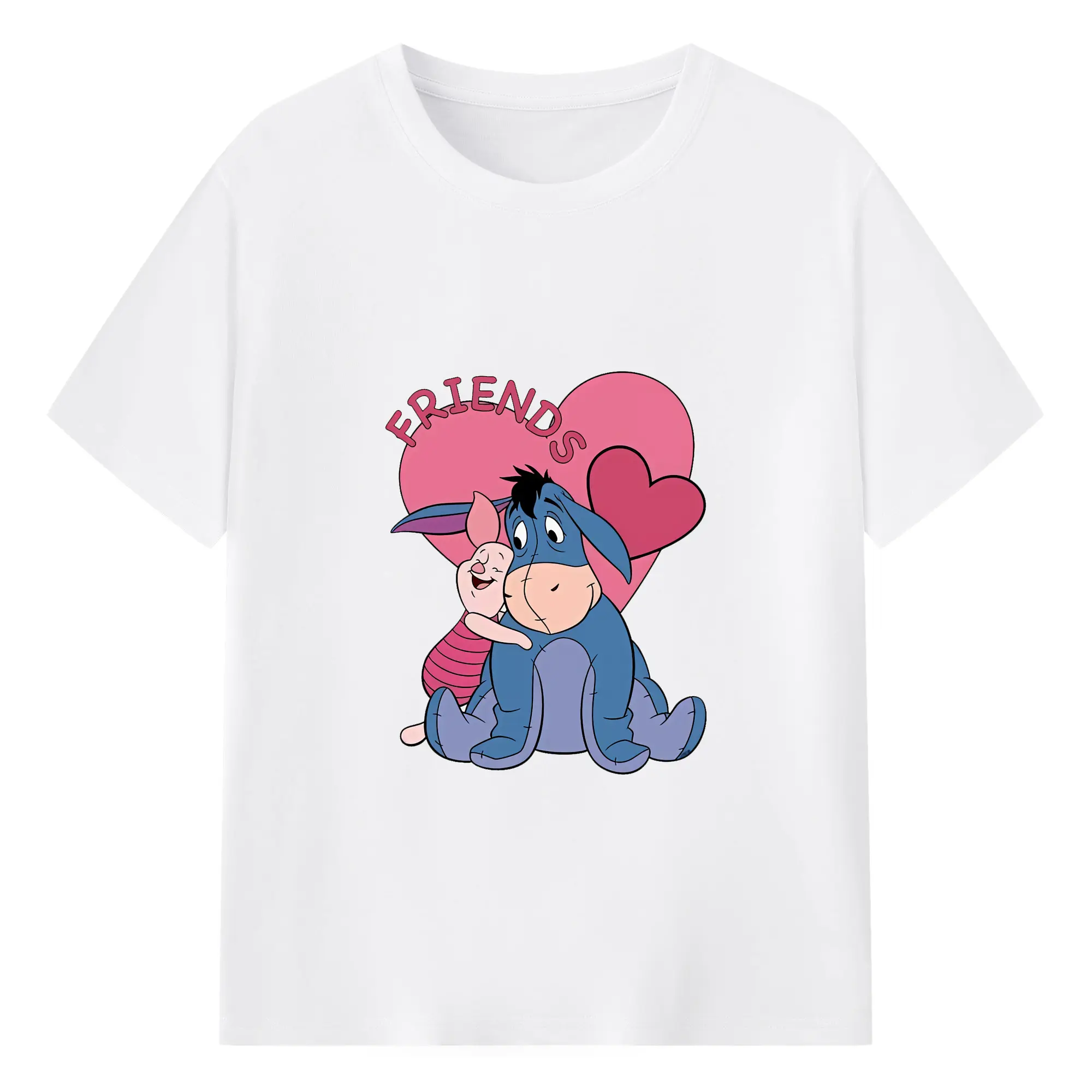 プーさん グッズ イーヨー - 綿100％ 半袖Tシャツ ・ フロントプリント ・ 快適 通気性 ・ 日常使い 散歩 スポーツ用