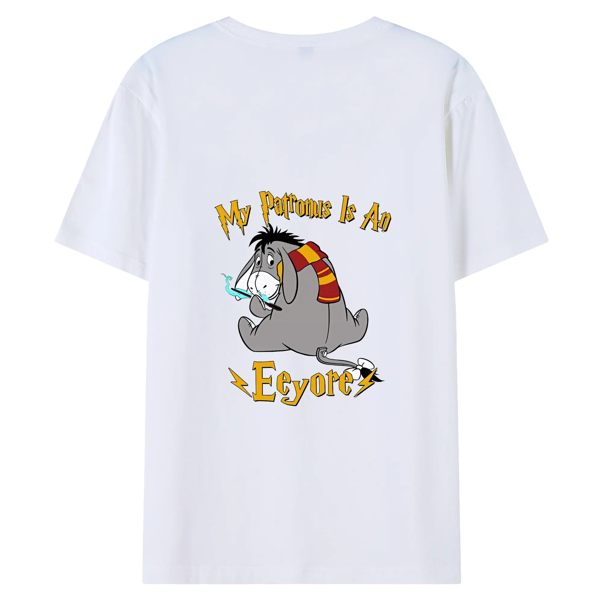 プーさん グッズ イーヨー - 綿100％ 半袖Tシャツ ・ バックプリント ・ 快適 通気性 ・ 日常使い 散歩 スポーツ用