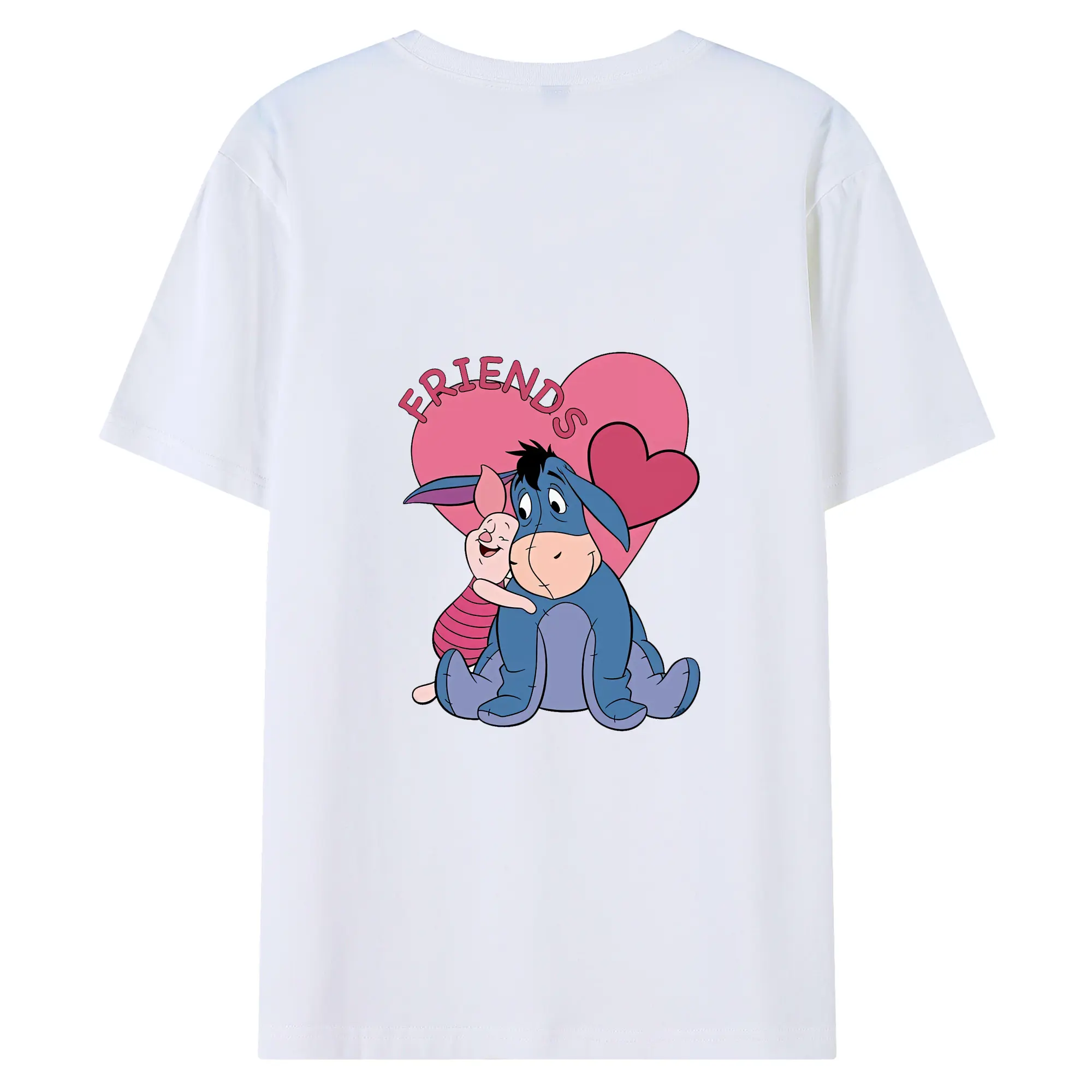 プーさん グッズ イーヨー - 綿100％ 半袖Tシャツ ・ バックプリント ・ 快適 通気性 ・ 日常使い 散歩 スポーツ用