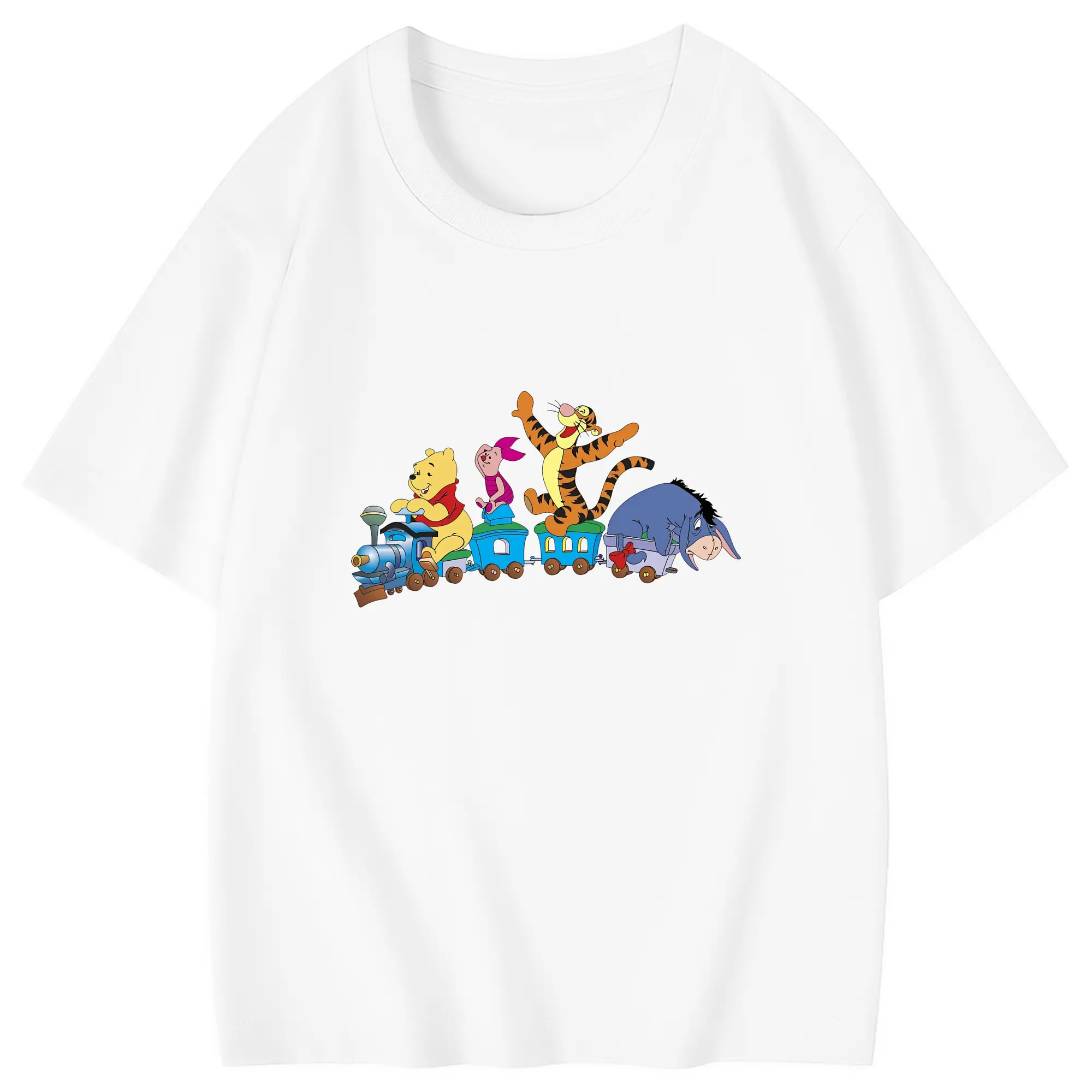 プーさん グッズ イーヨー - 綿100％ キッズTシャツ ・ フロントプリント ・ 快適 通気性 ・ スポーツ カジュアル 散歩用