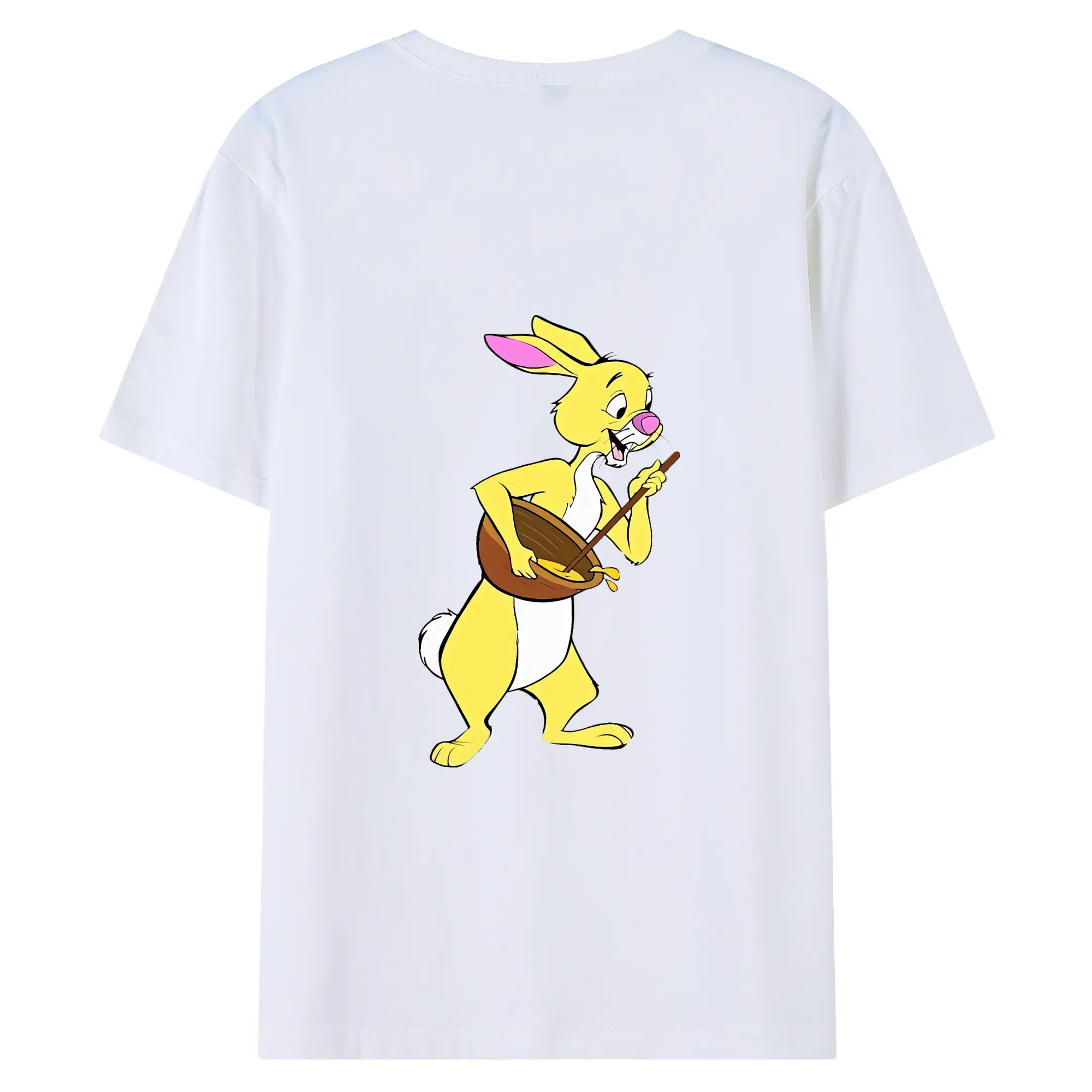 プーさん グッズ ラビット - 綿100％ 半袖Tシャツ ・ バックプリント ・ 快適 通気性 ・ 日常使い 散歩 スポーツ用