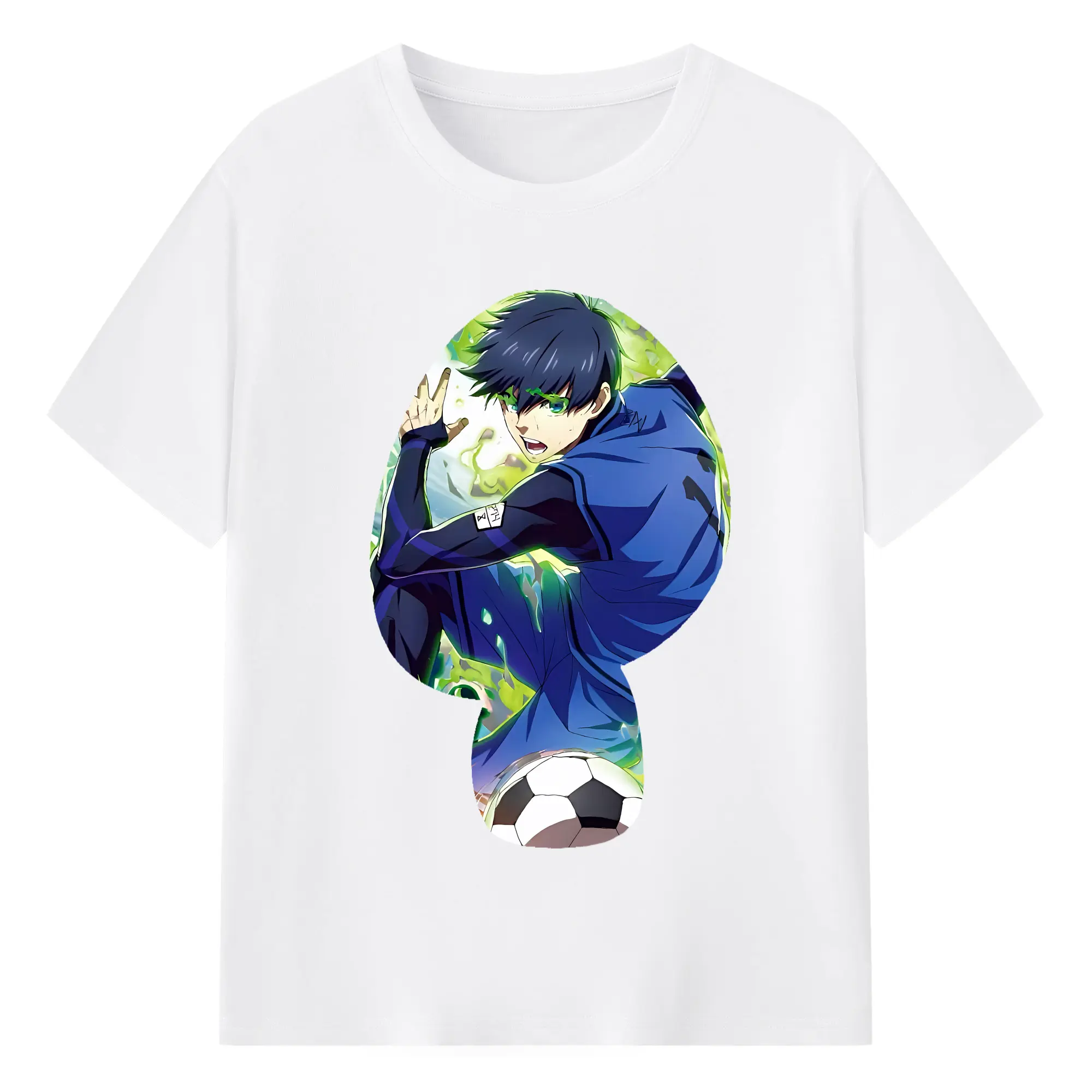 ブルーロック グッズ 潔 世一 - 綿100％ 半袖Tシャツ ・ フロントプリント ・ 快適 通気性 ・ 日常使い 散歩 スポーツ用