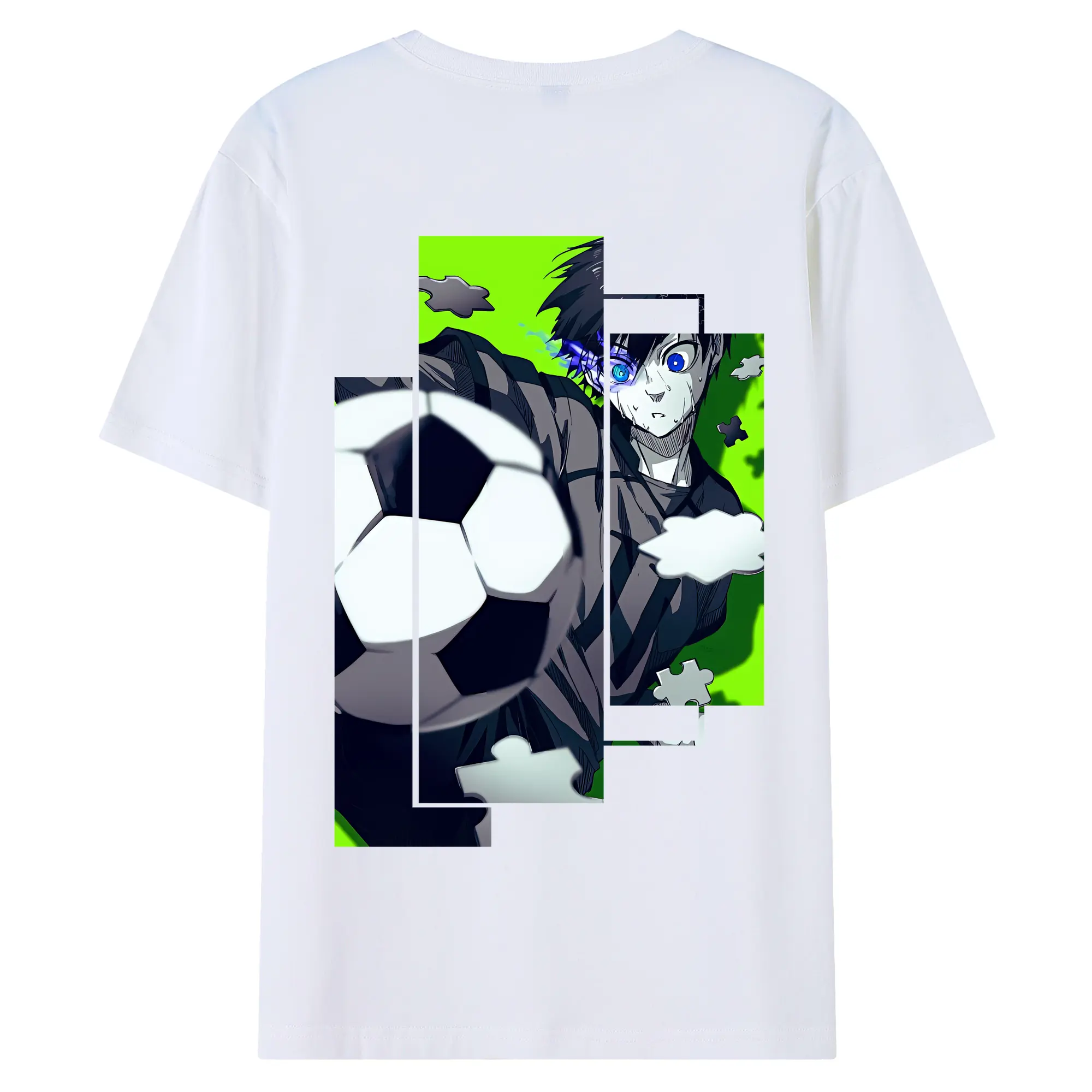 ブルーロック グッズ 潔 世一 - 綿100％ 半袖Tシャツ ・ バックプリント ・ 快適 通気性 ・ 日常使い 散歩 スポーツ用