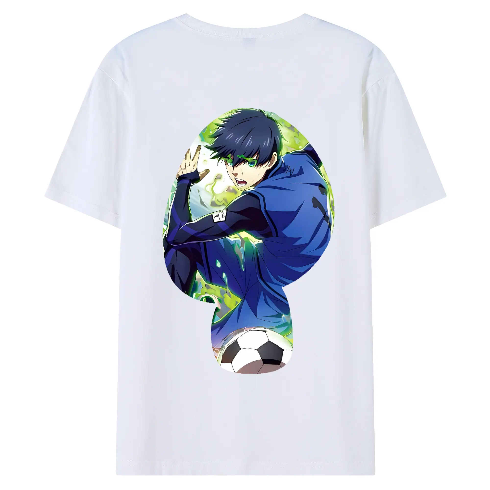 ブルーロック グッズ 潔 世一 - 綿100％ 半袖Tシャツ ・ バックプリント ・ 快適 通気性 ・ 日常使い 散歩 スポーツ用