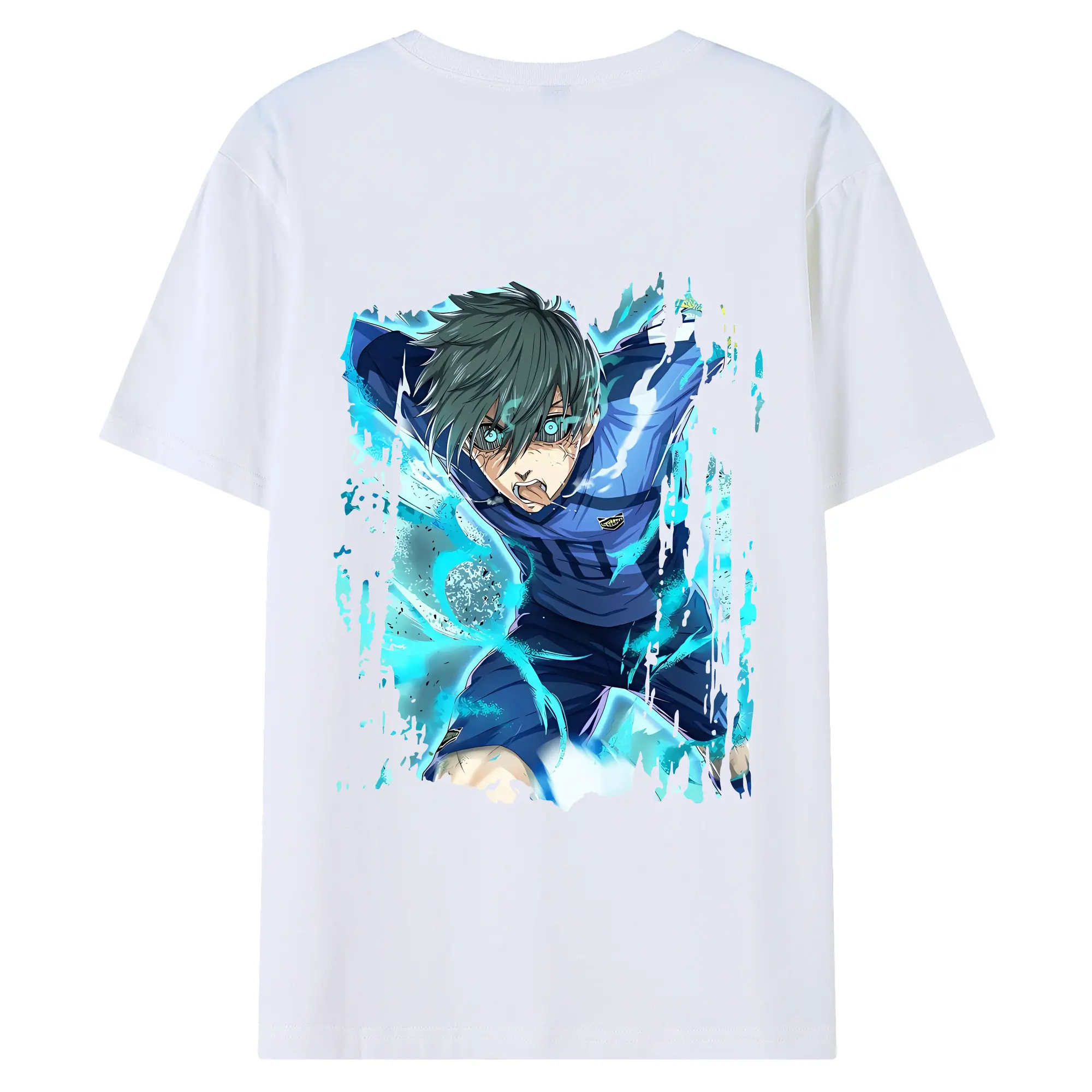 ブルーロック グッズ 潔 世一 - 綿100％ 半袖Tシャツ ・ バックプリント ・ 快適 通気性 ・ 日常使い 散歩 スポーツ用