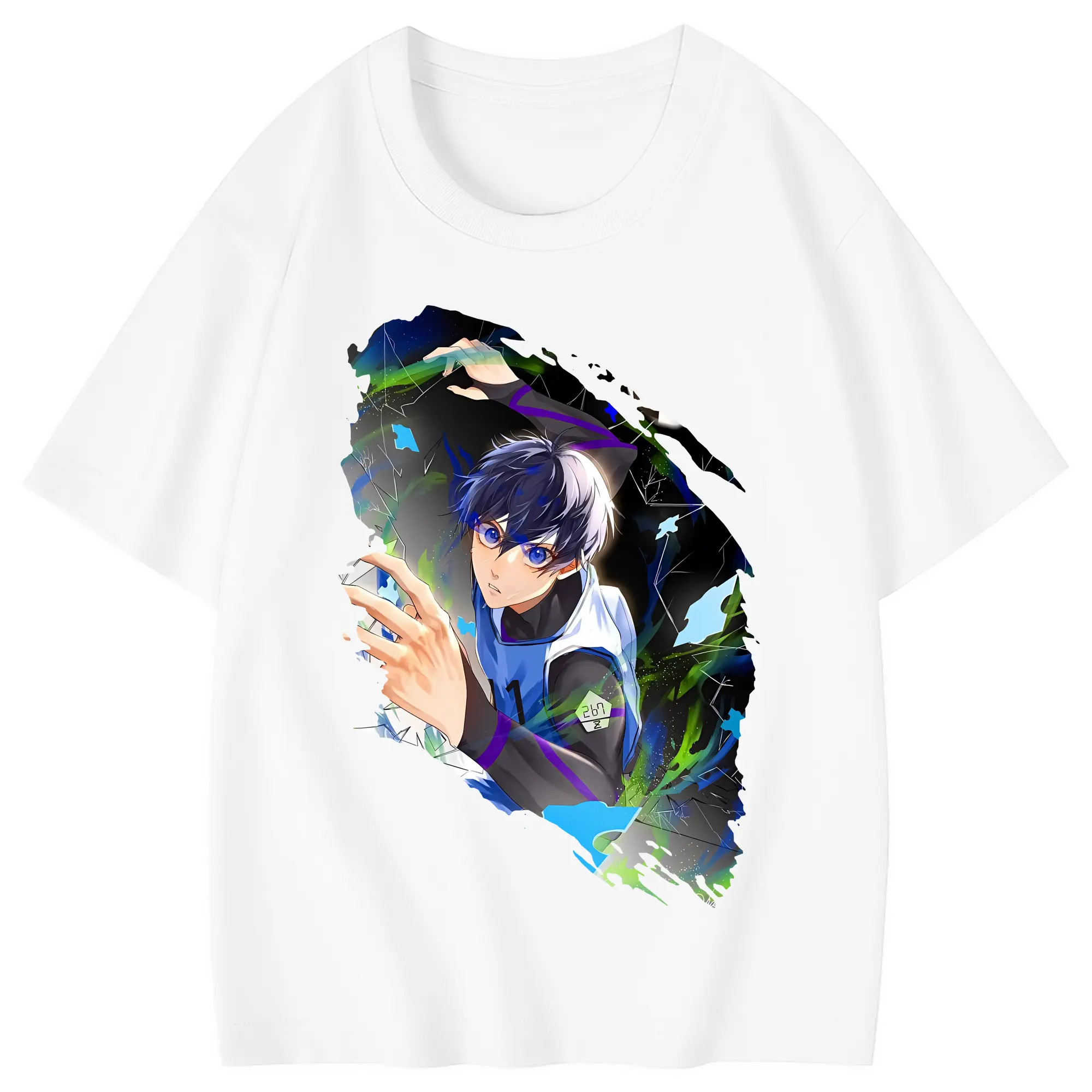 ブルーロック グッズ 潔 世一 - 綿100％ キッズTシャツ ・ フロントプリント ・ 快適 通気性 ・ スポーツ カジュアル 散歩用