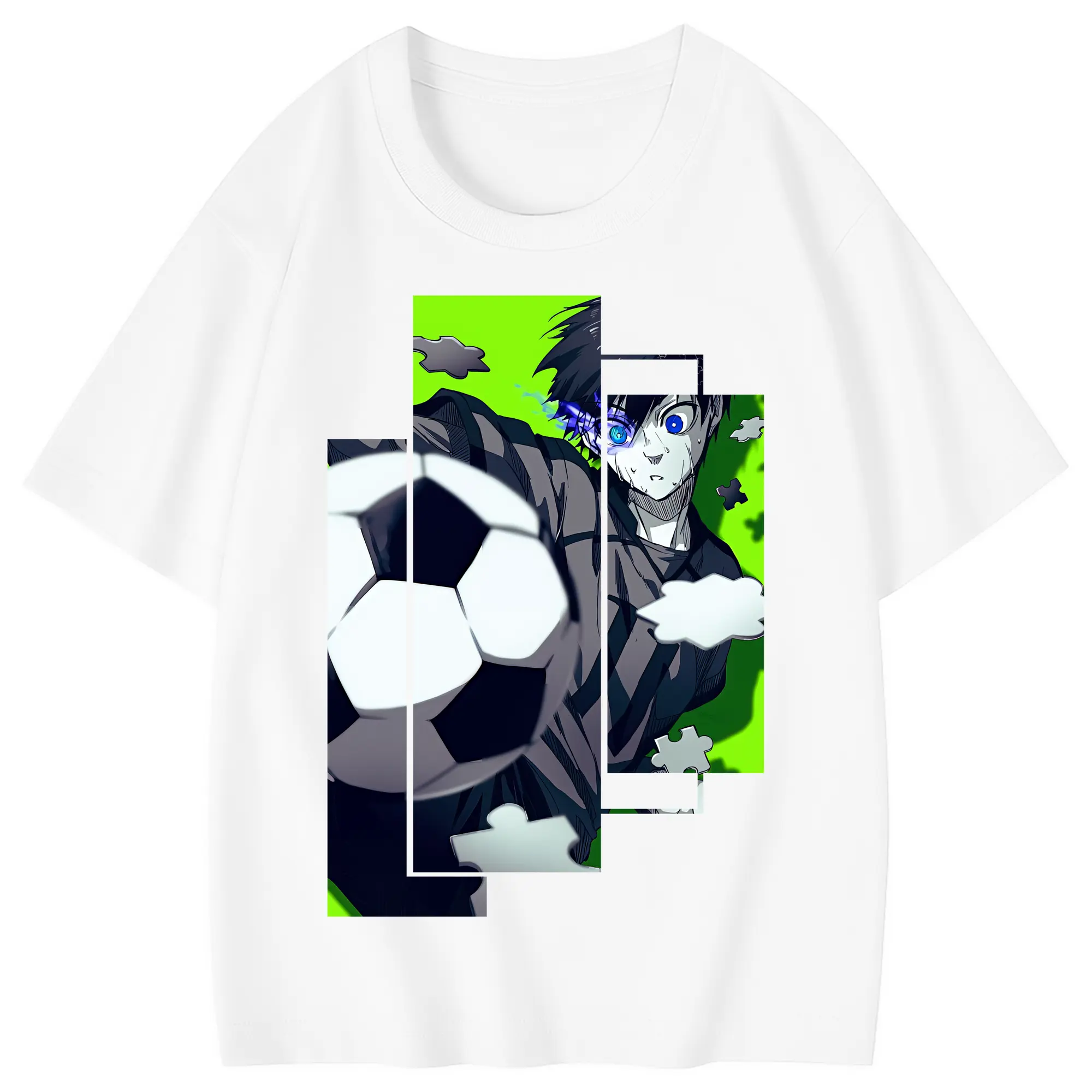 ブルーロック グッズ 潔 世一 - 綿100％ キッズTシャツ ・ フロントプリント ・ 快適 通気性 ・ スポーツ カジュアル 散歩用