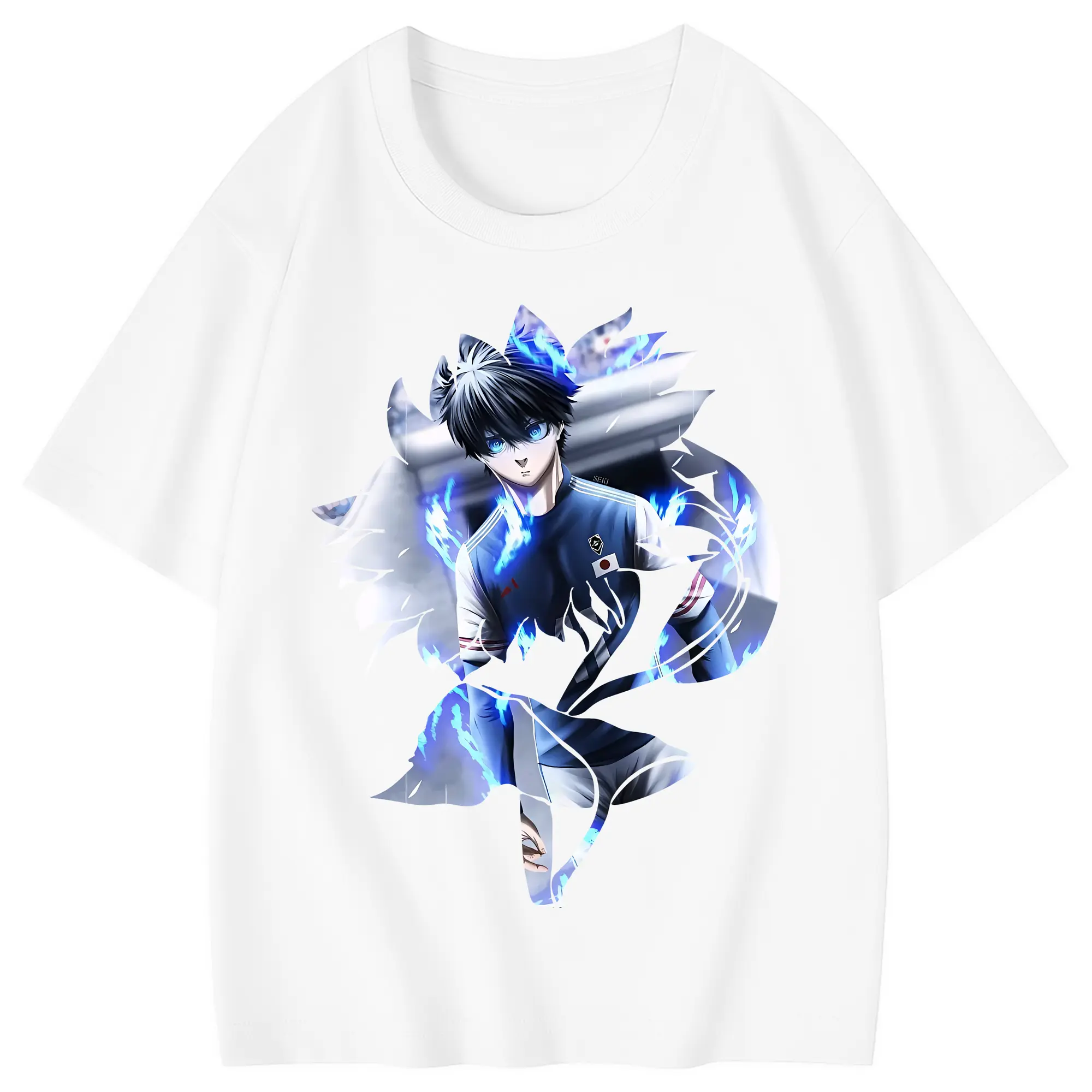 ブルーロック グッズ 潔 世一 - 綿100％ キッズTシャツ ・ フロントプリント ・ 快適 通気性 ・ スポーツ カジュアル 散歩用