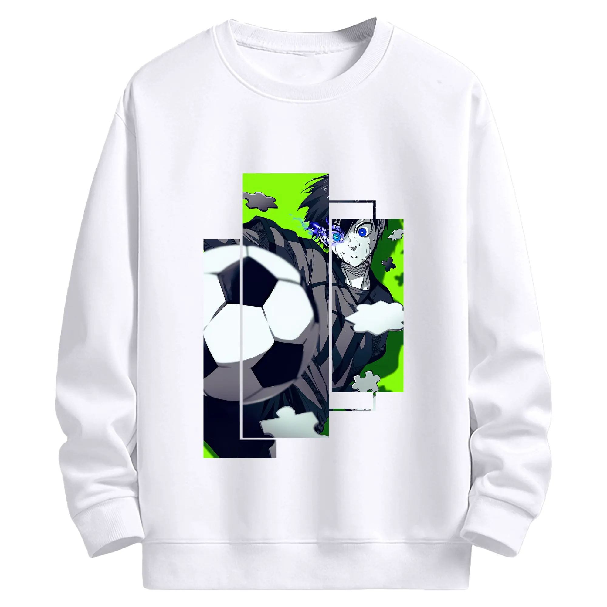 ブルーロック グッズ 潔 世一 - 高品質 クルーネック スウェット ・ コットン59％ ポリエステル41％ ・ ユニセックス 長袖 トレーナー ・ カジュアル デイリー スポーツ 散歩用