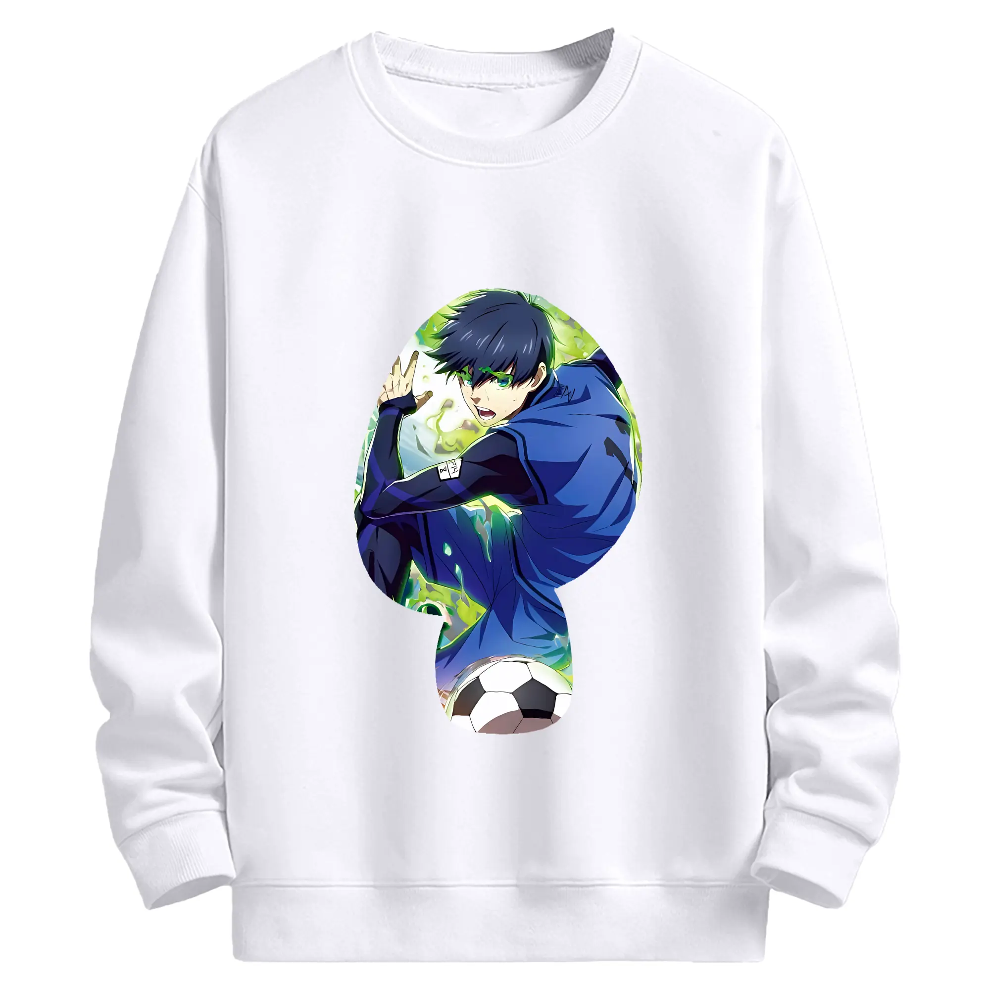 ブルーロック グッズ 潔 世一 - 高品質 クルーネック スウェット ・ コットン59％ ポリエステル41％ ・ ユニセックス 長袖 トレーナー ・ カジュアル デイリー スポーツ 散歩用