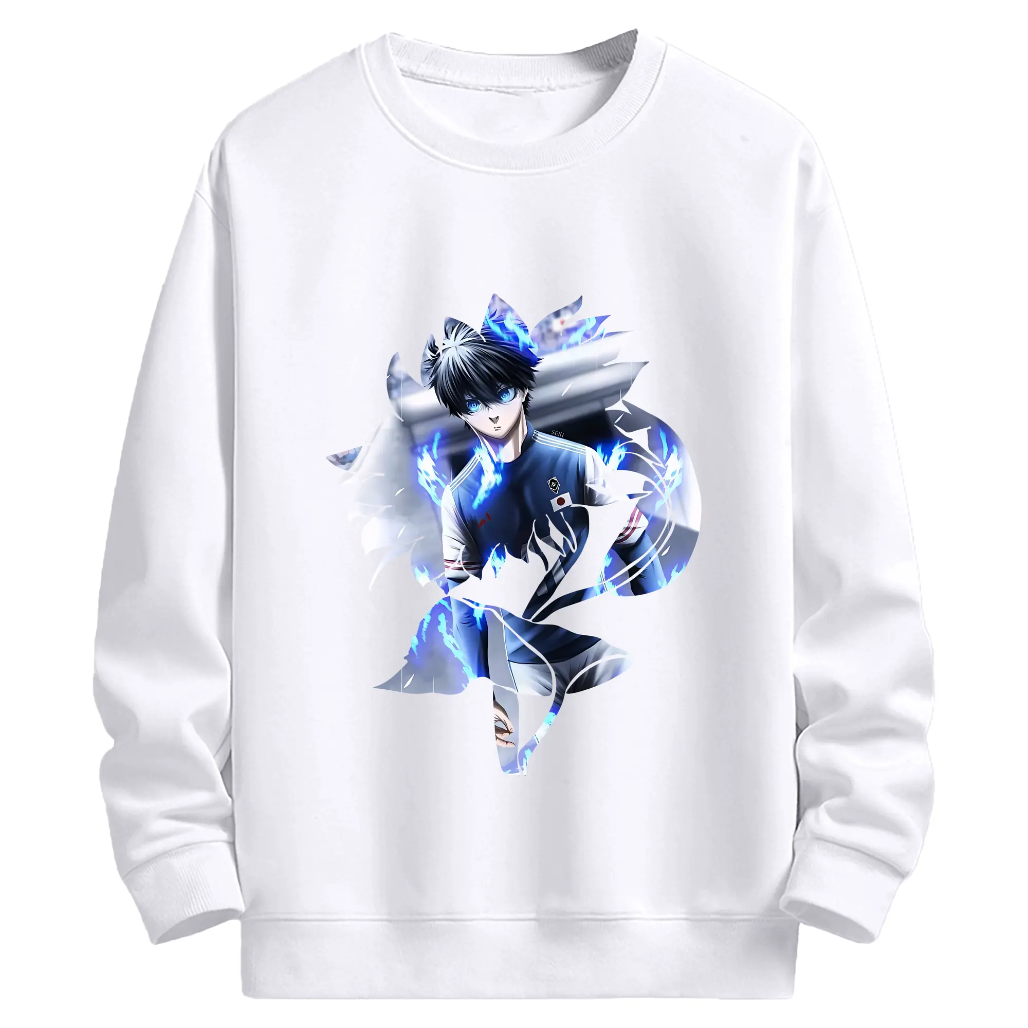 ブルーロック グッズ 潔 世一 - 高品質 クルーネック スウェット ・ コットン59％ ポリエステル41％ ・ ユニセックス 長袖 トレーナー ・ カジュアル デイリー スポーツ 散歩用
