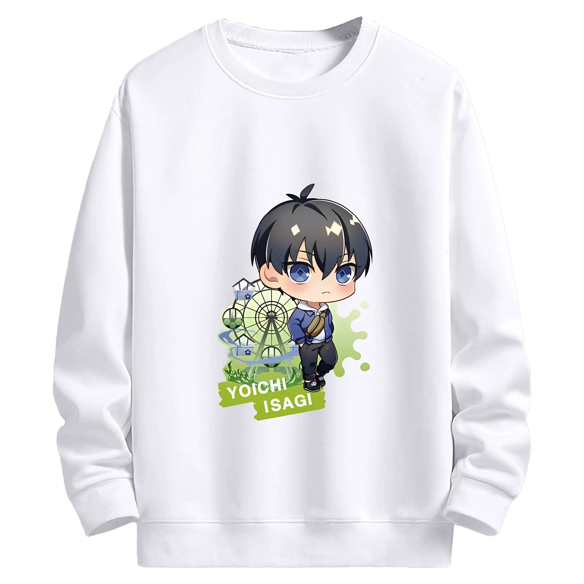 ブルーロック グッズ 潔 世一 - 高品質 クルーネック スウェット ・ コットン59％ ポリエステル41％ ・ ユニセックス 長袖 トレーナー ・ カジュアル デイリー スポーツ 散歩用