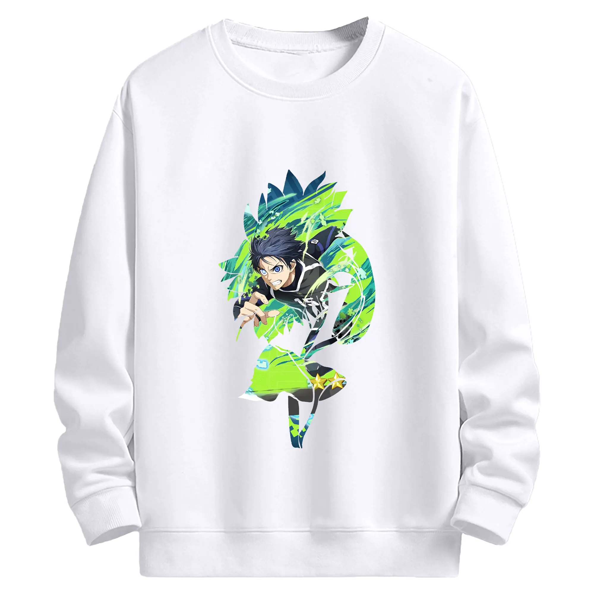 ブルーロック グッズ 潔 世一 - 高品質 クルーネック スウェット ・ コットン59％ ポリエステル41％ ・ ユニセックス 長袖 トレーナー ・ カジュアル デイリー スポーツ 散歩用