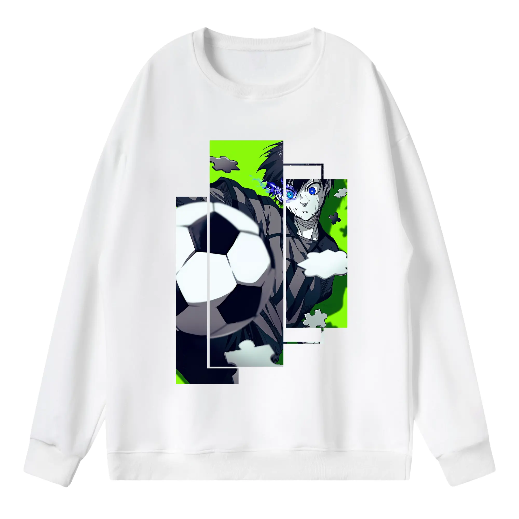 ブルーロック グッズ 潔 世一 - 薄手 クルーネック スウェット 裏毛260g · ポリエステル 春秋向け カジュアル 男女兼用 · トレーナー デイリー スポーツ 散歩に最適