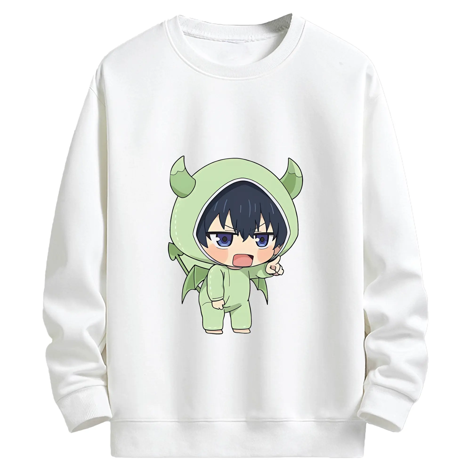 ブルーロック グッズ 潔 世一 - キッズ クルーネックスウェットシャツ ・ フロントプリント ・ 綿80％ ポリエステル20％ ・ 快適 通学 スポーツ 日常使い お散歩用