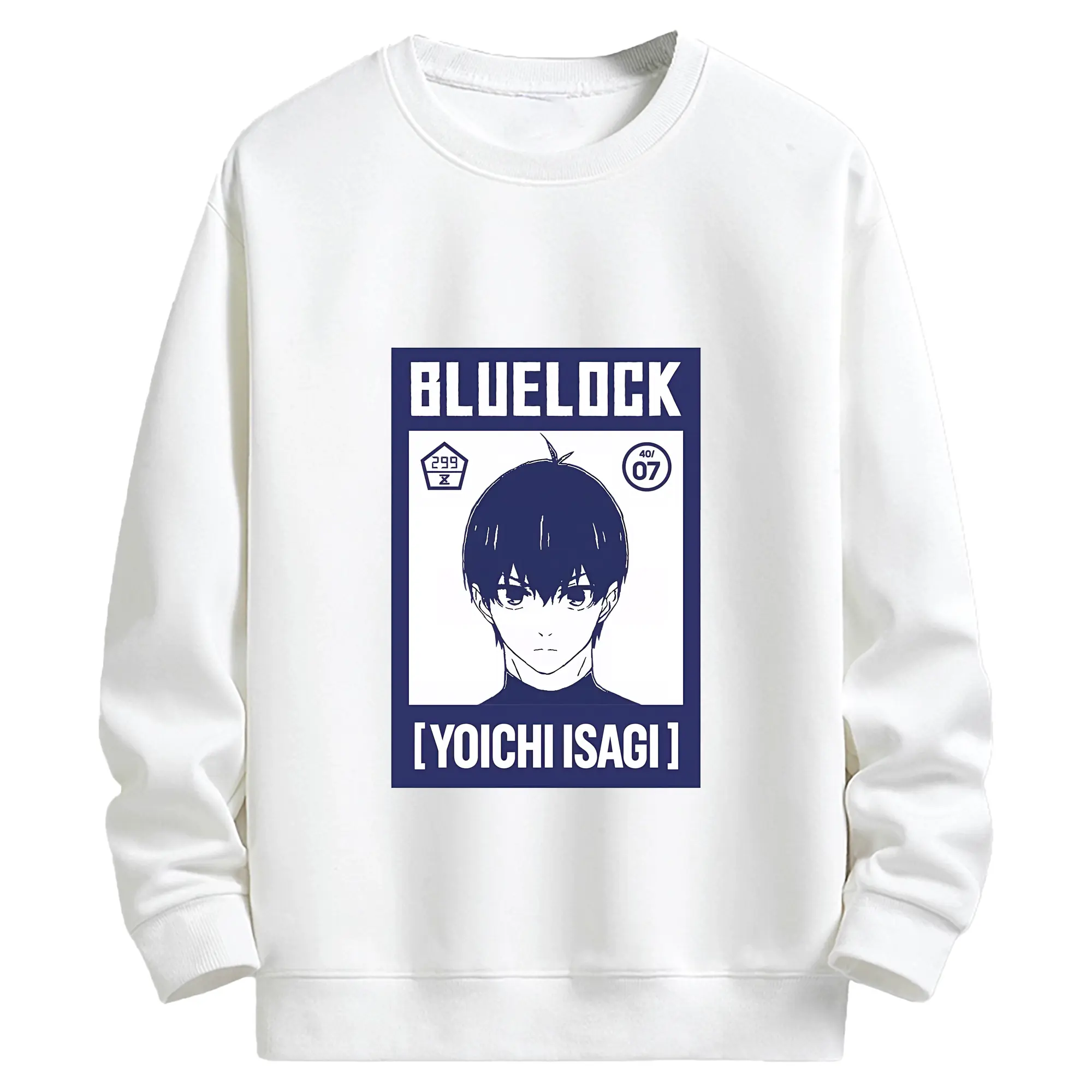 ブルーロック グッズ 潔 世一 - キッズ クルーネックスウェットシャツ ・ フロントプリント ・ 綿80％ ポリエステル20％ ・ 快適 通学 スポーツ 日常使い お散歩用